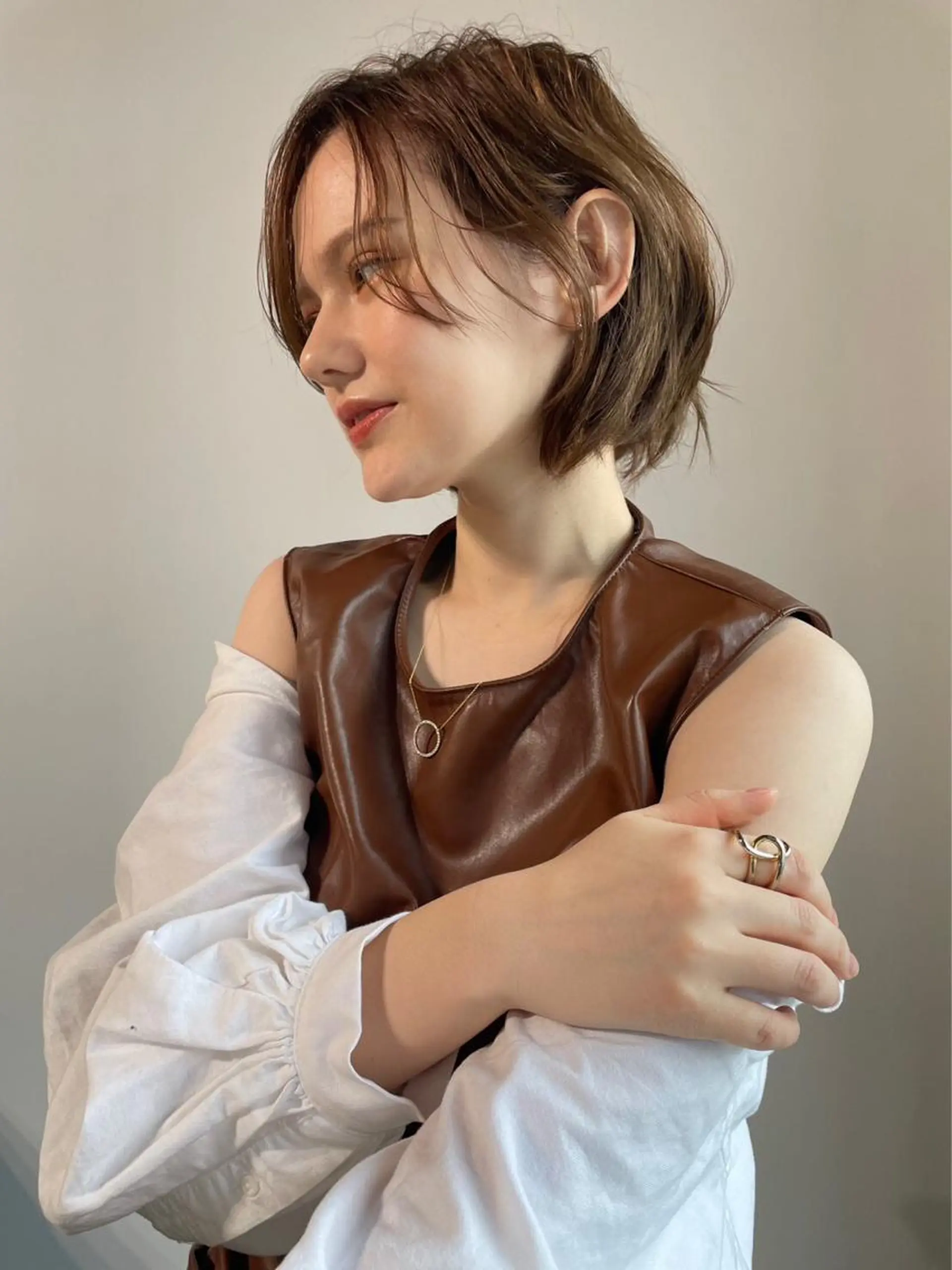 ショート カラー ヘアアレンジ バレイヤージュ ブリーチ ケアブリーチ ダブルカラー イヤリングカラー カット ヘアカラー トリートメント ☀️Luana☀️ 公式/大通のヘアスタイル