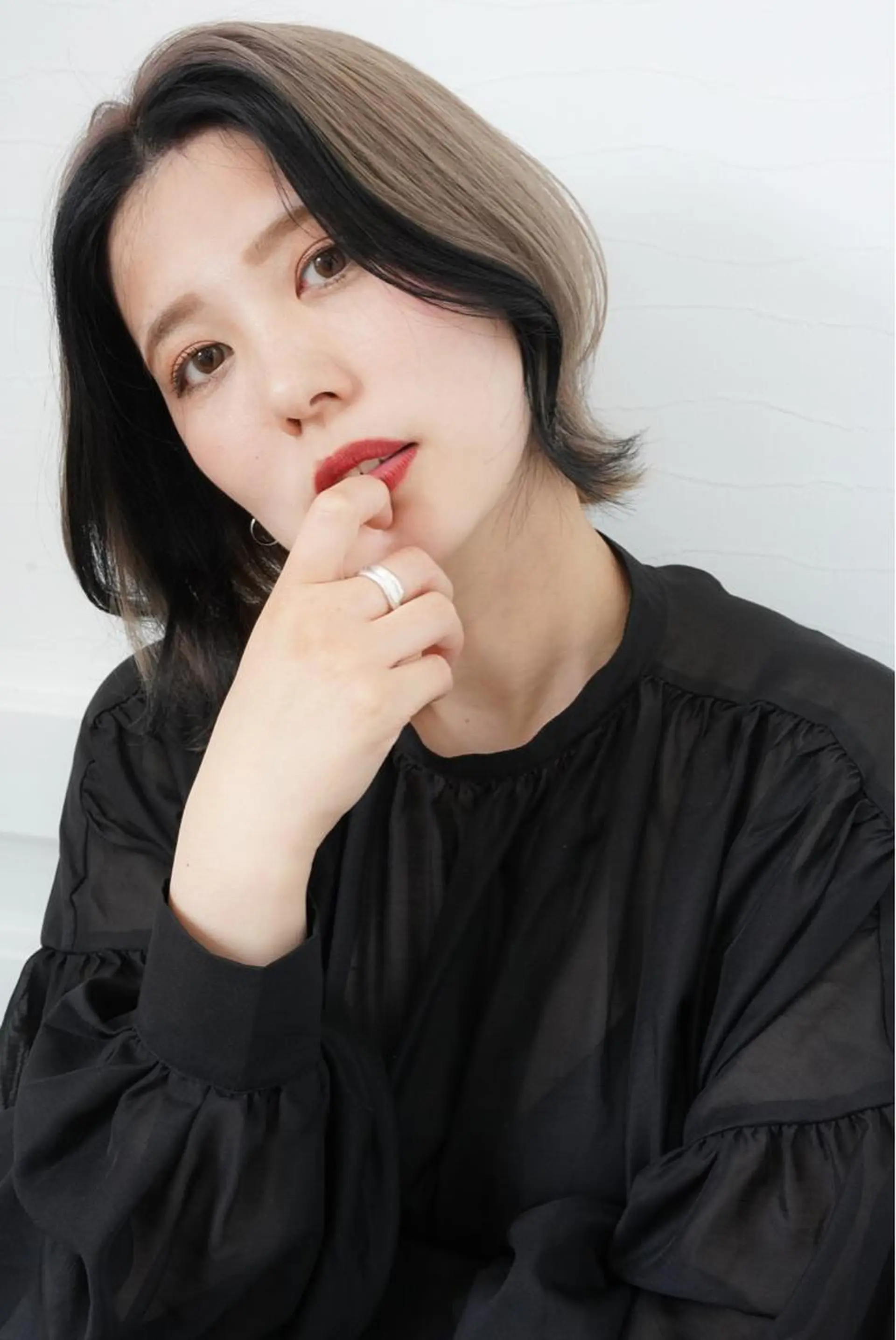 セミロング ミストバング 小顔カット YURAGI🤍 SAEのヘアスタイル