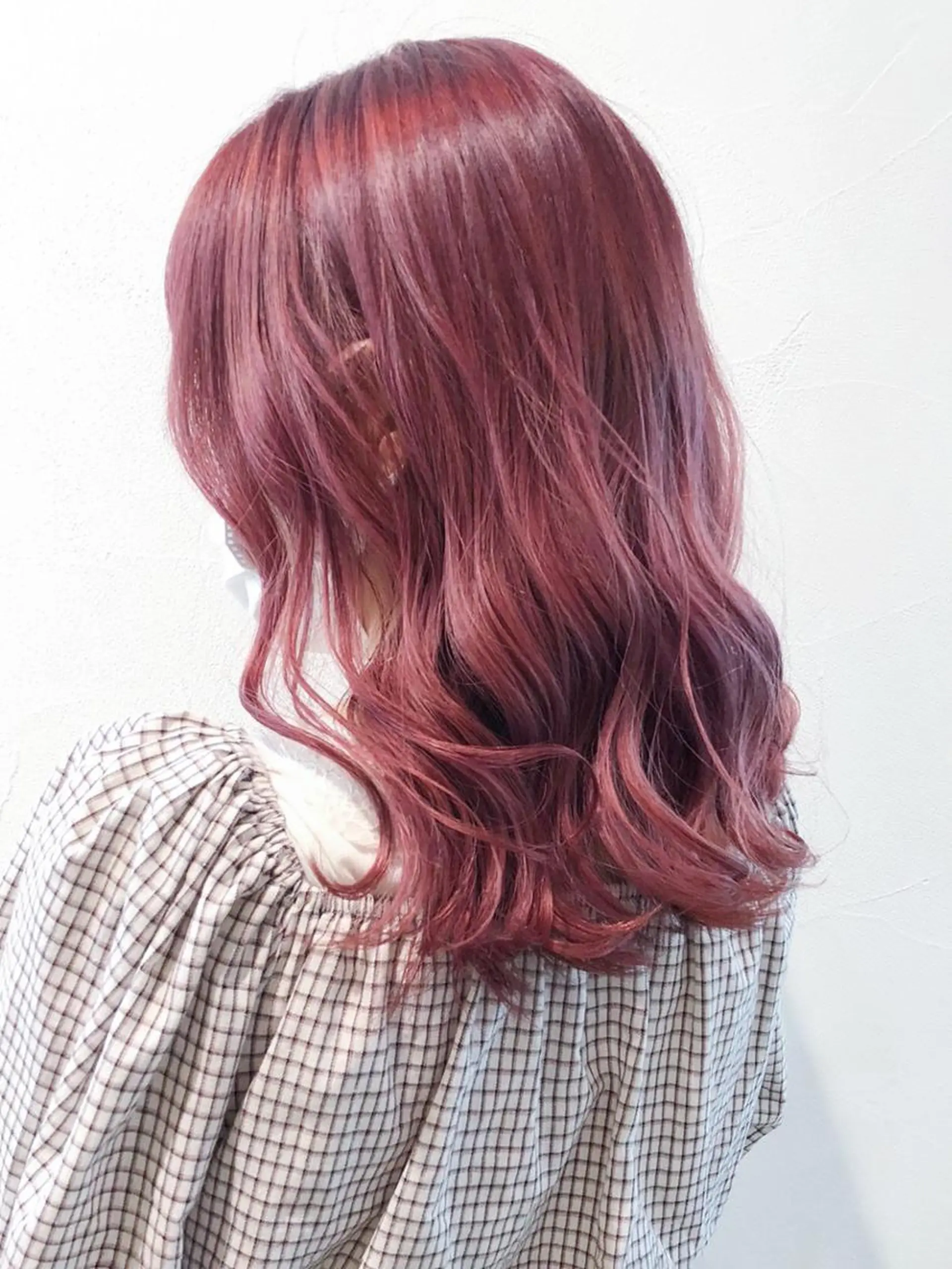 セミロング カラー パーマ ヘアアレンジ ピンクカラー ITbyALBUM 浦和店のヘアスタイル