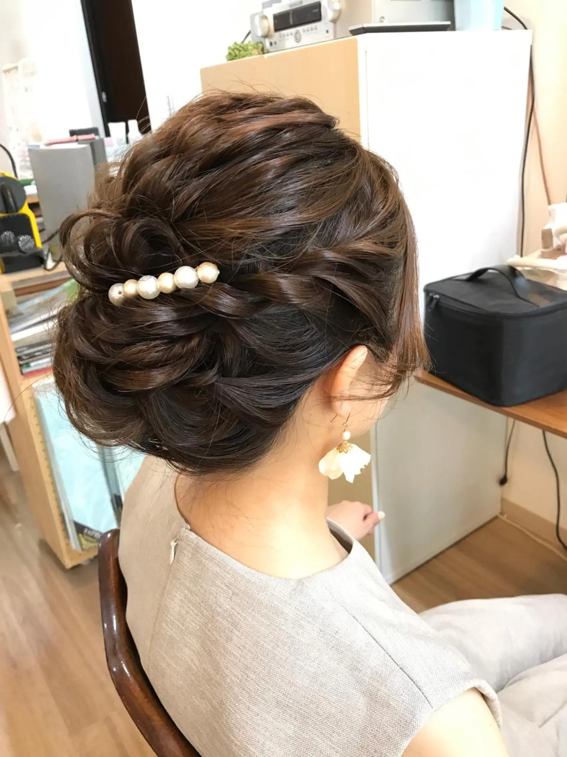 セミロング ヘアアレンジ ヘアセット/卒業式 袴着付け✨清水玲歌のヘアスタイル