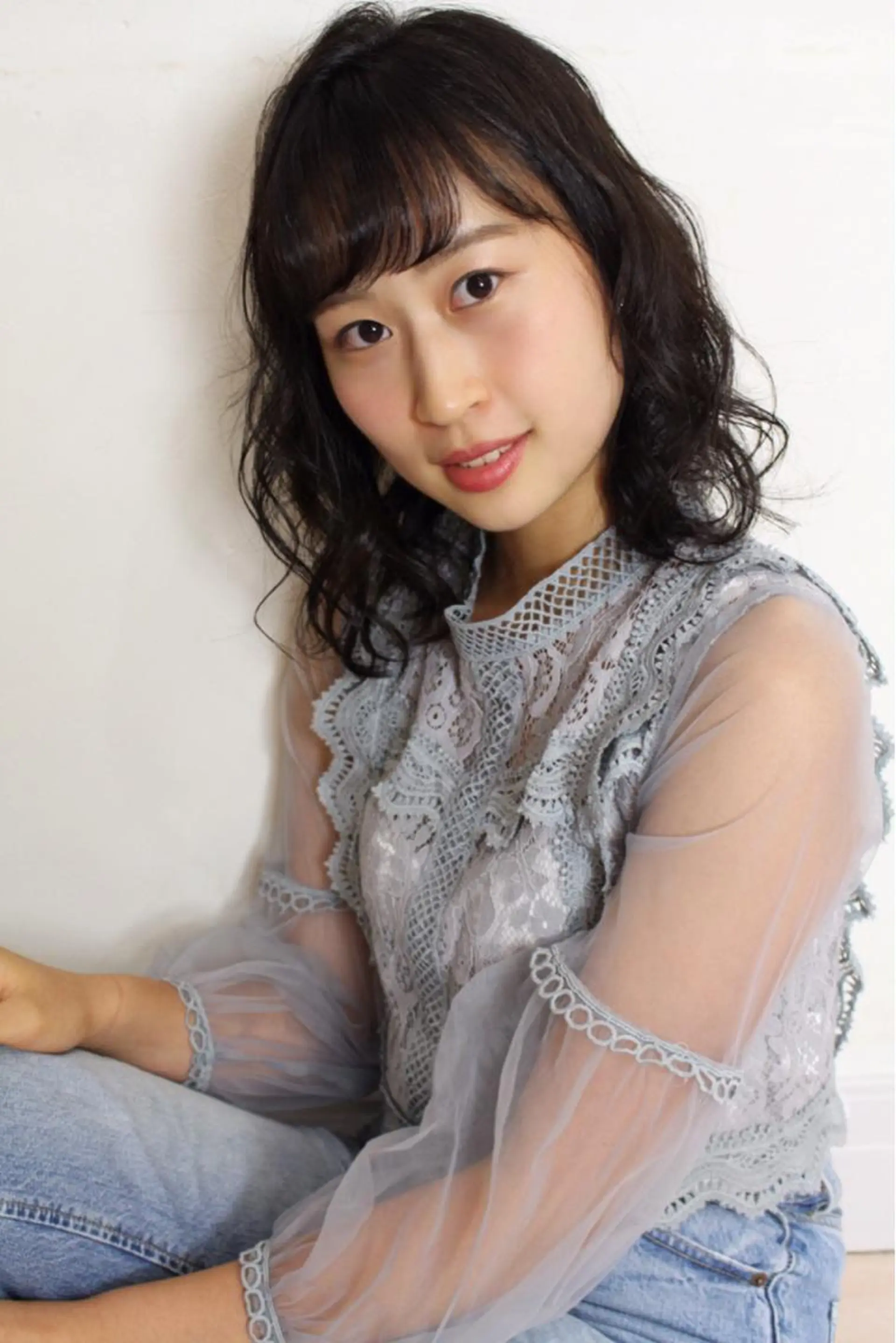 ミディアム パーマ Freez狭間 裕美のヘアスタイル