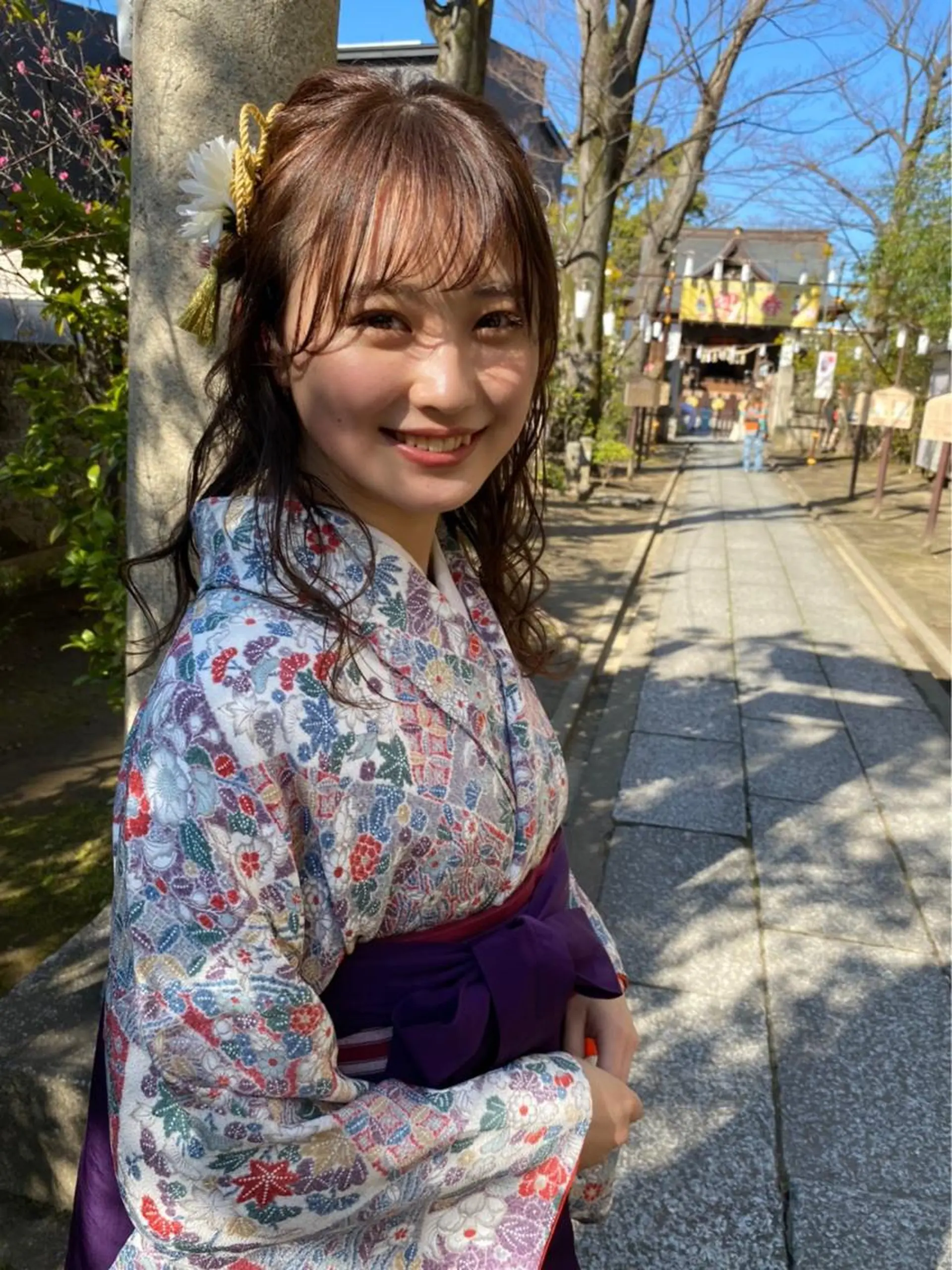 ロング ヘアアレンジ 卒業式のヘアスタイル 小顔似合わせ 前田ヒロコのヘアスタイル