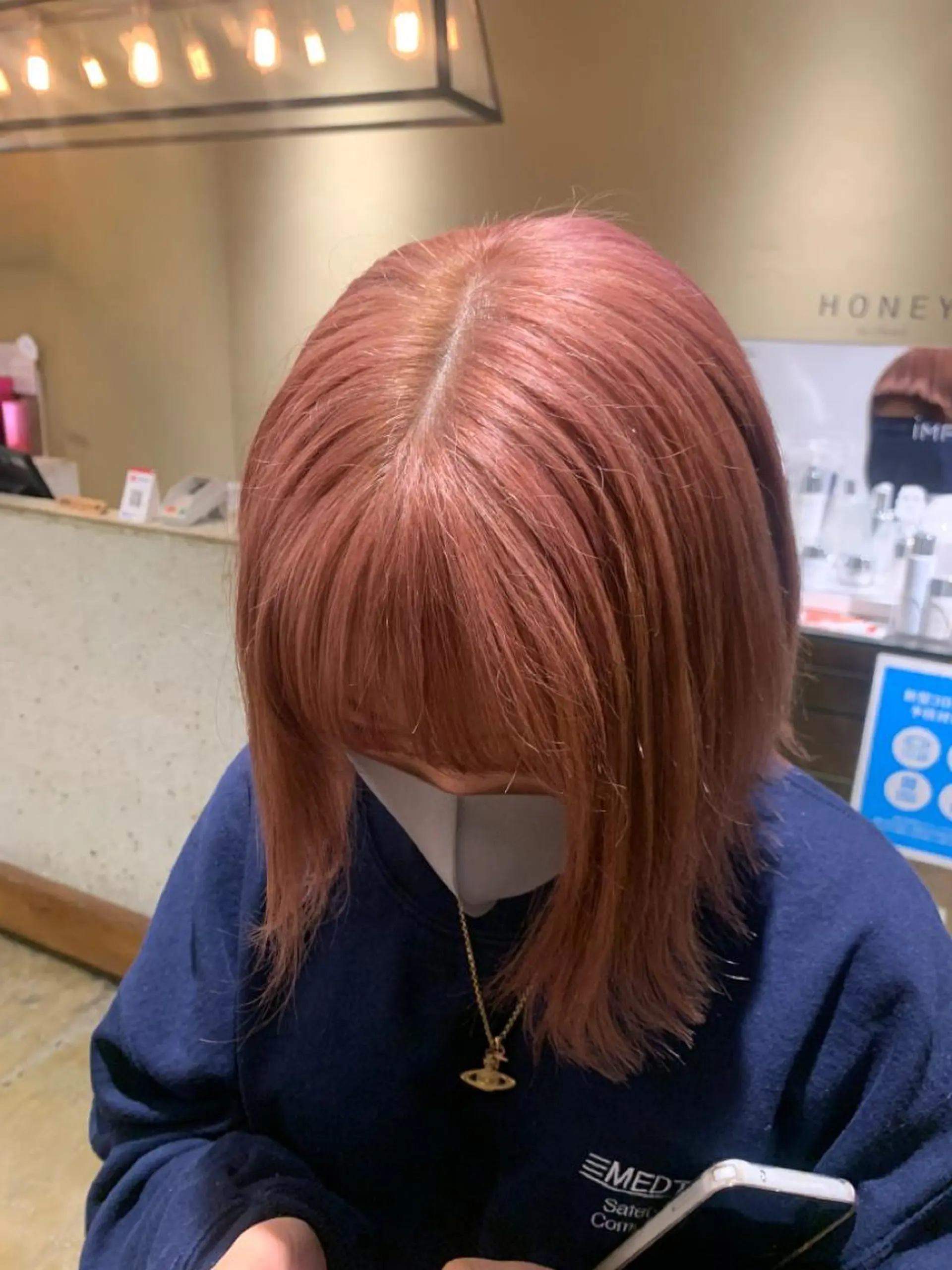 カラー ベージュカラー ブリーチ ピンクカラー ピンクベージュ RIO .のヘアスタイル