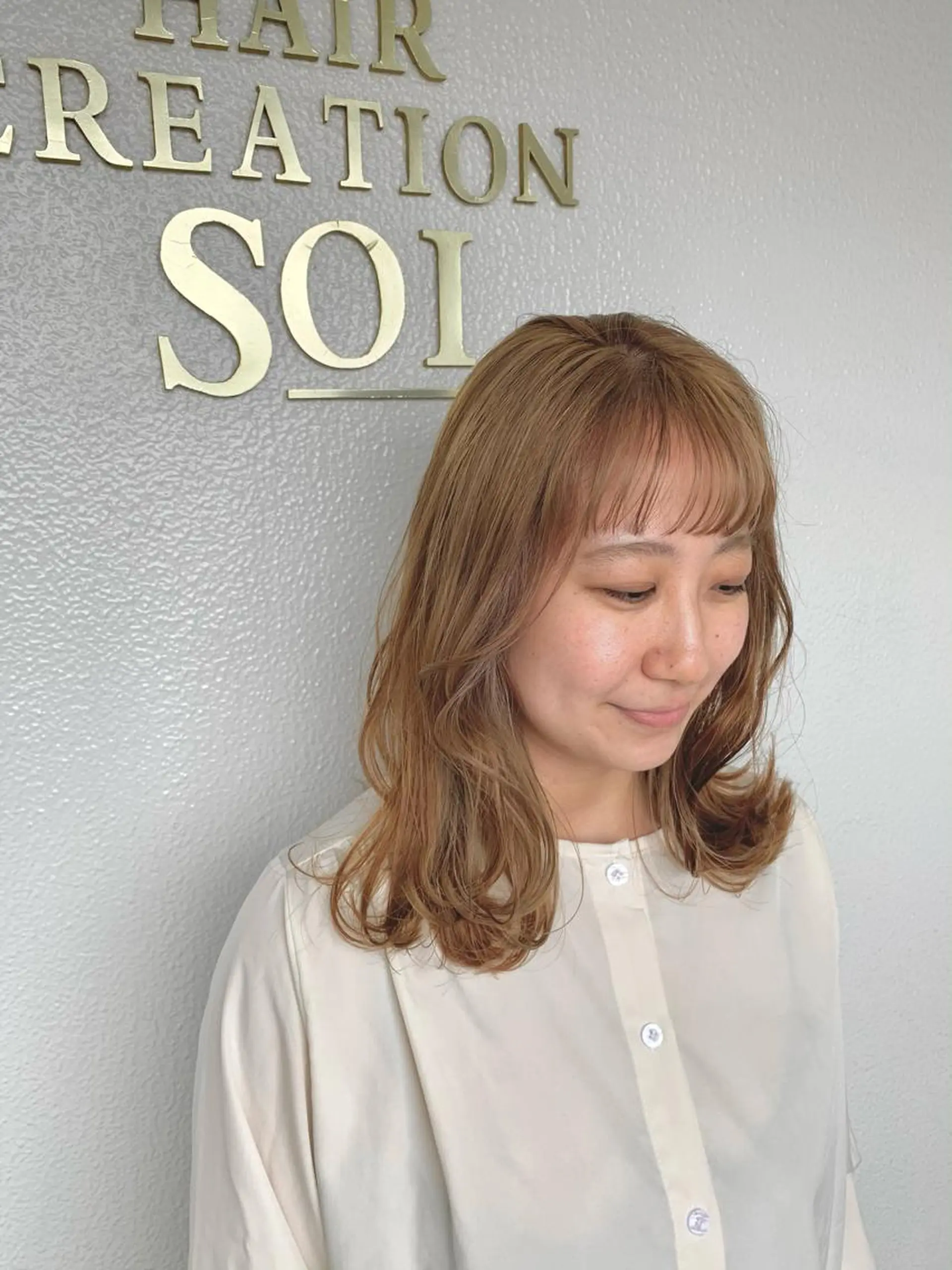 ロング カラー 三野 沙也のヘアスタイル