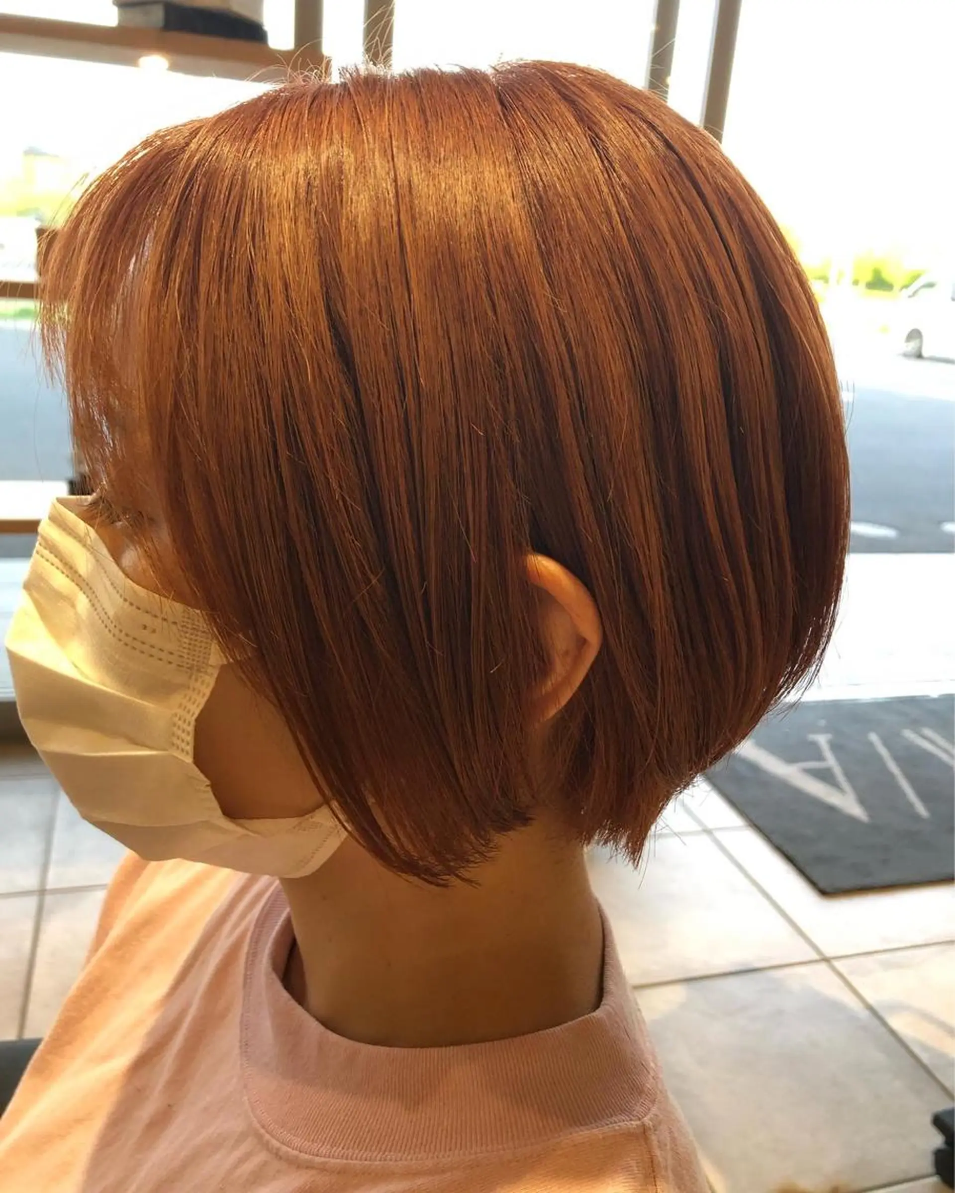 ショート カラー オレンジ ショートヘア 【レイク　メンズ特化 /パーマ特化】野平のヘアスタイル