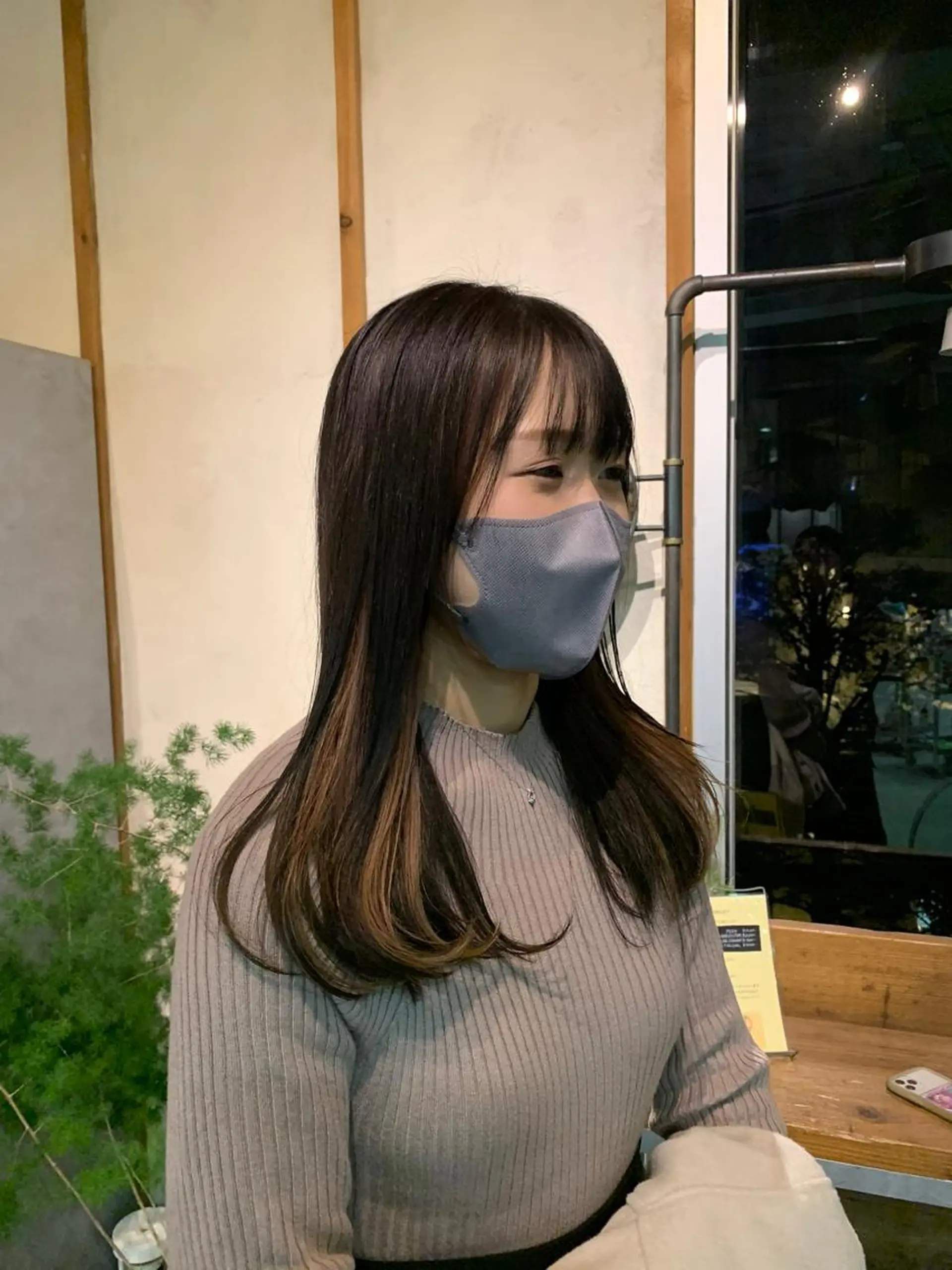 セミロング カット ヘアカラー トリートメント ボブ/ベージュ/ パーマ🪿近森ゆいのヘアスタイル