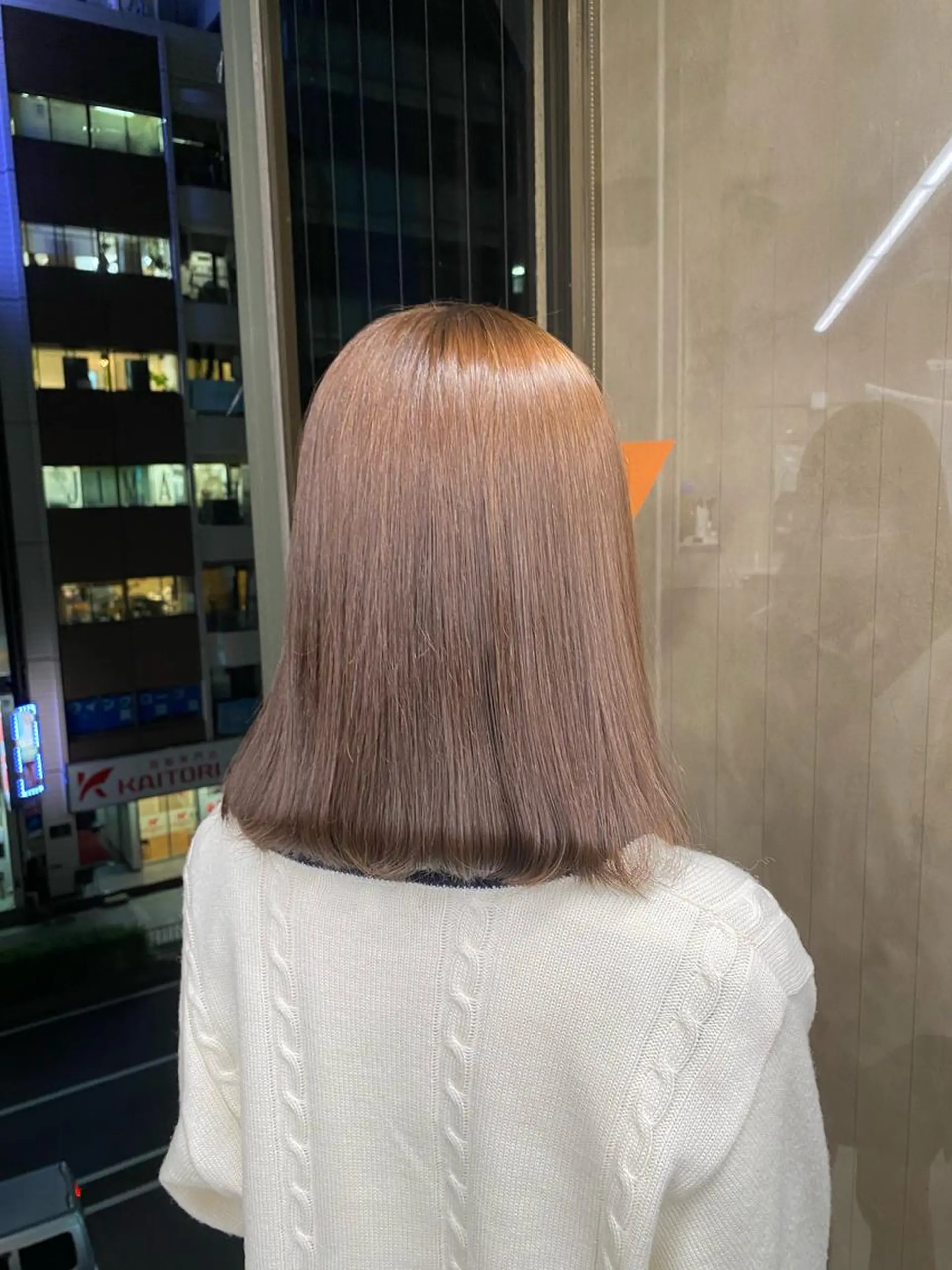 ミディアム カラー ヘアアレンジ ベージュカラー ミルクティーベージュ TRUNAIL&EYE所属・TRU Shino🦋のマツエク・マツパデザイン