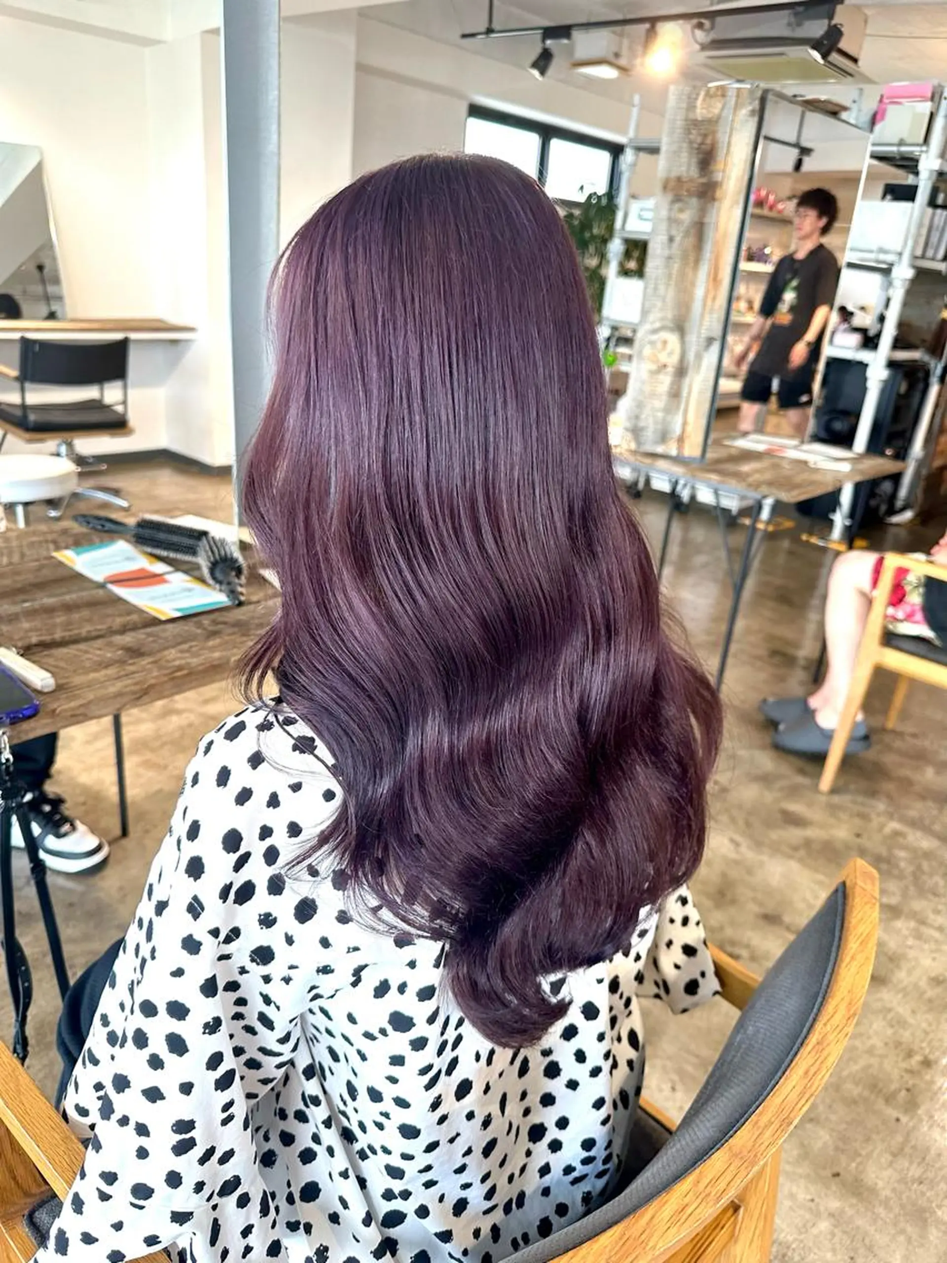 ロング ピンクラベンダー パープルカラー 髪質改善 骨格補正施術/メンズ 専門美容師/YUYAのヘアスタイル