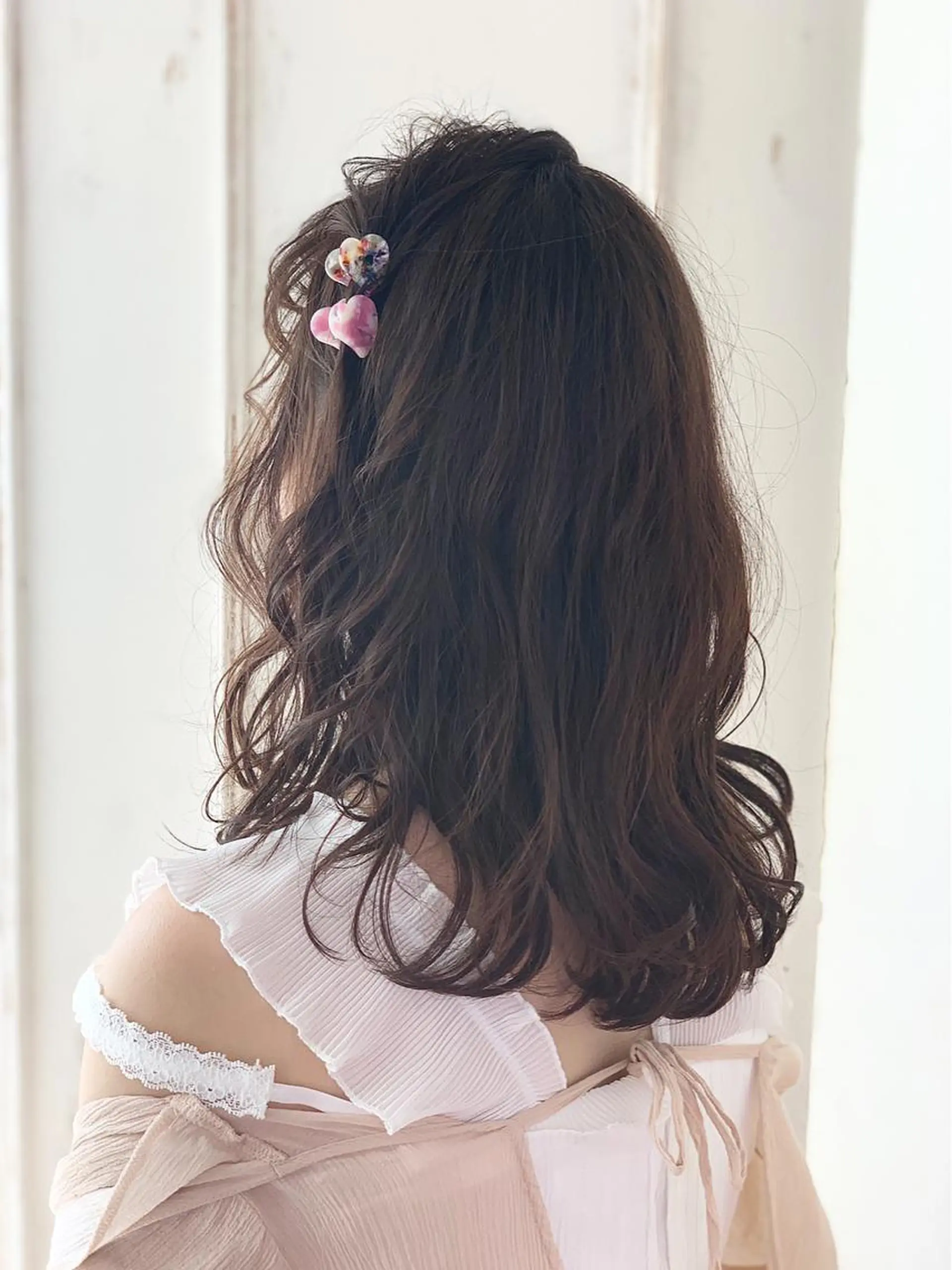 ロング カラー ヘアアレンジ ブリーチ ミント ブリーチなしカラー Sana / 韓国ヘア / カラーのヘアスタイル