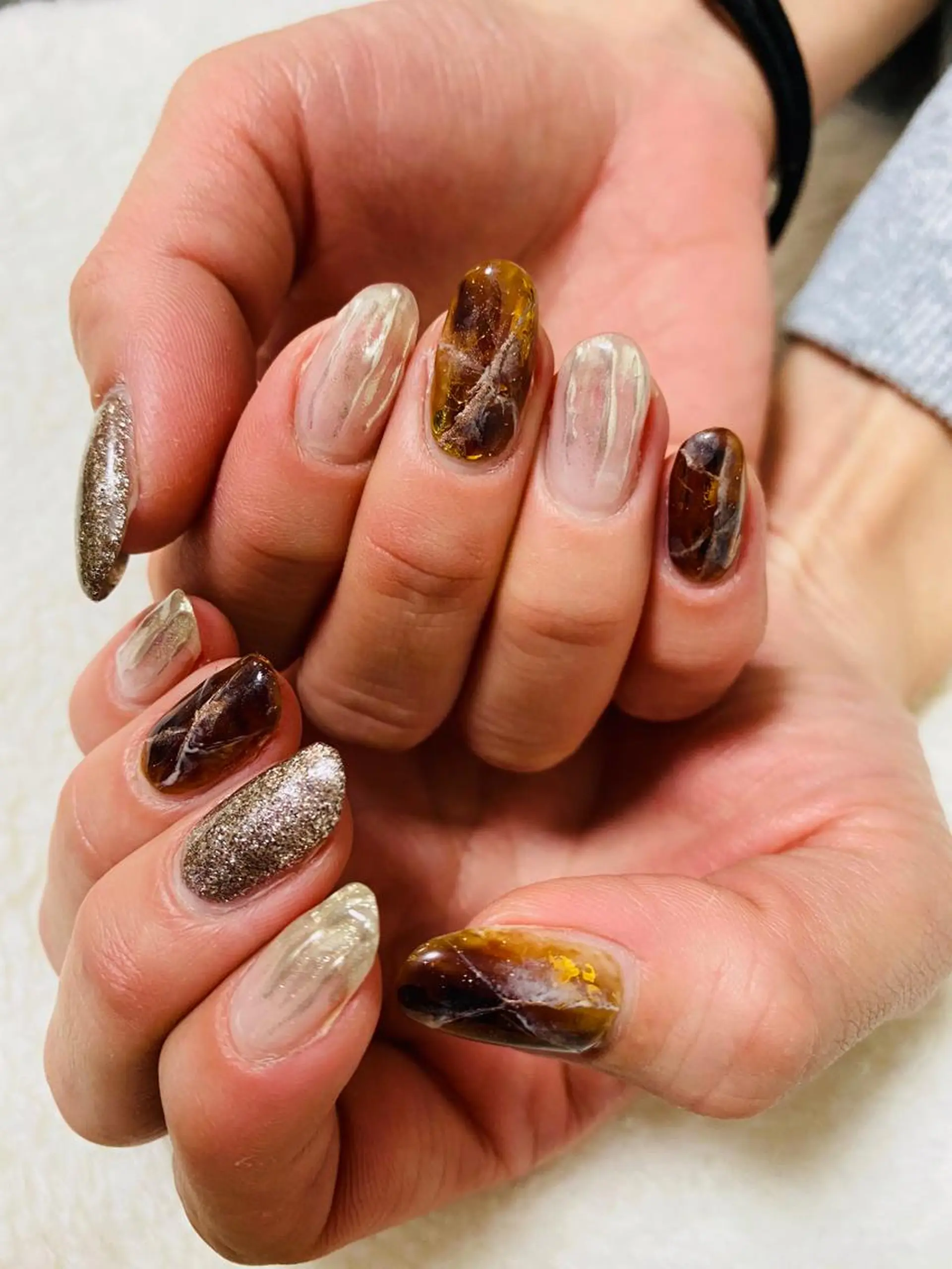 ネイル 大理石ネイル(マーブル) ニュアンスネイル ハンドネイル nail salon "a"のネイルデザイン