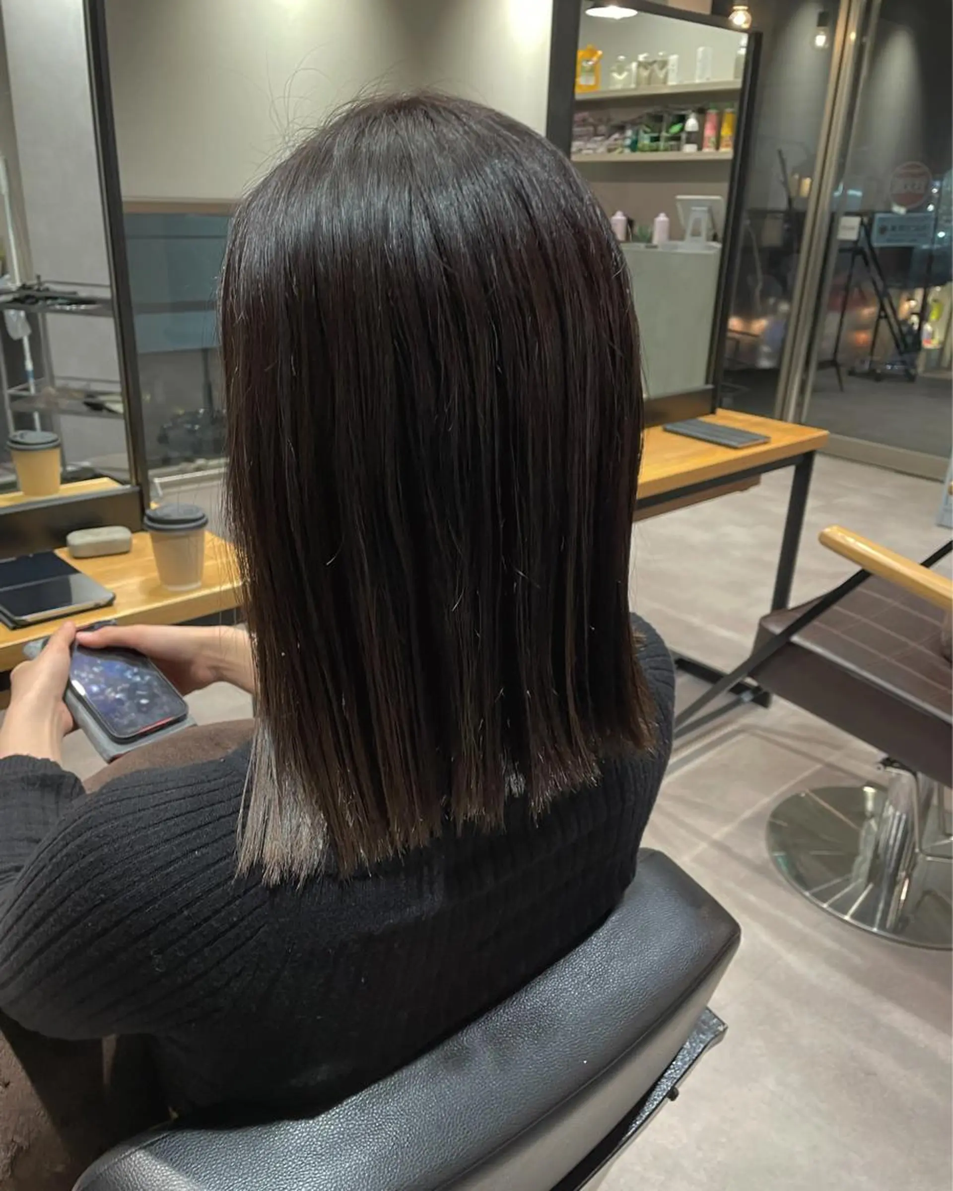 ミディアム カラー 韓国風/オシャレ /縮毛矯正/滝口琴未のヘアスタイル