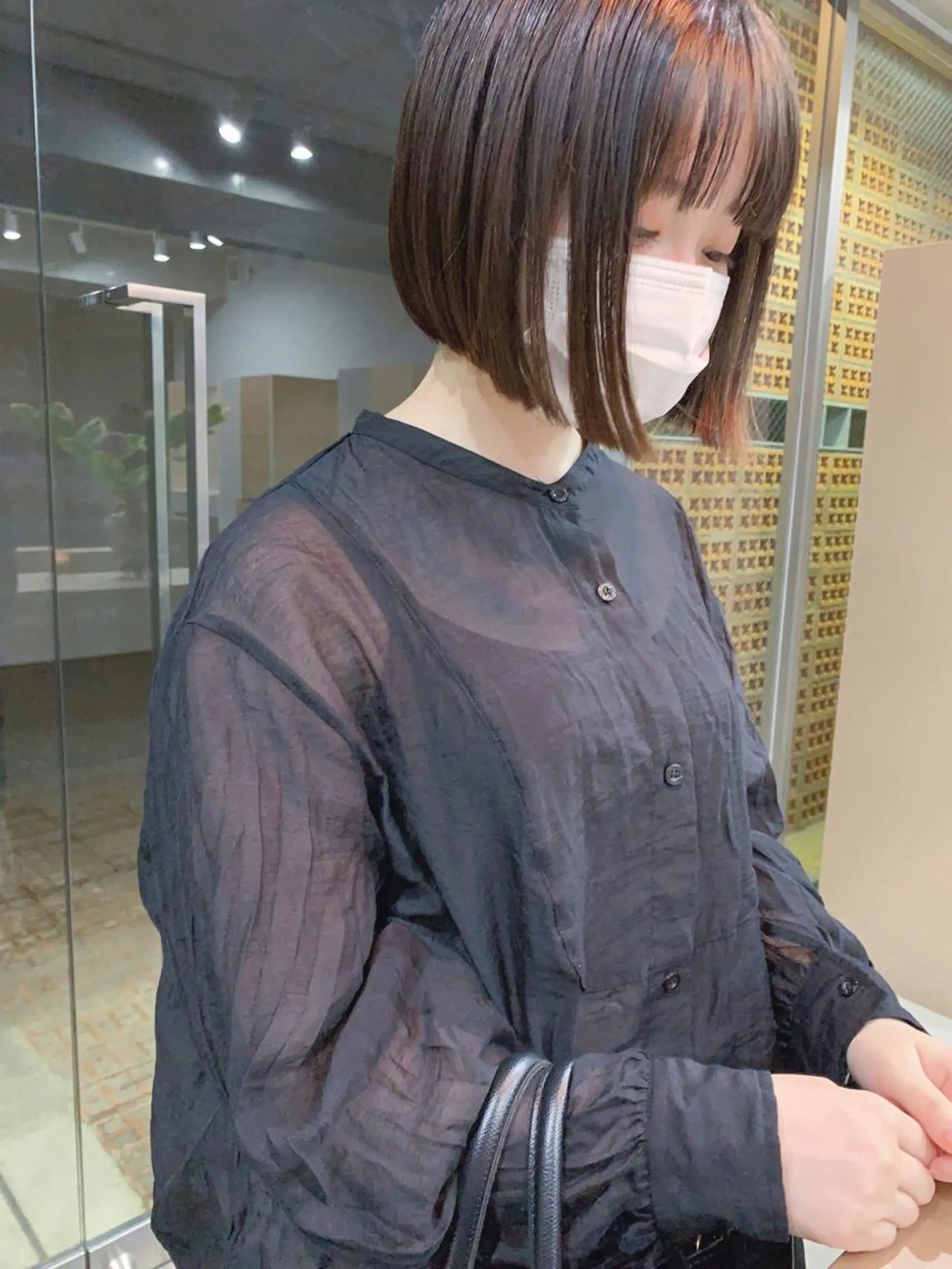 ショート カラー ボブパーマコテ巻き風 パーマNo1深江秀平のヘアスタイル