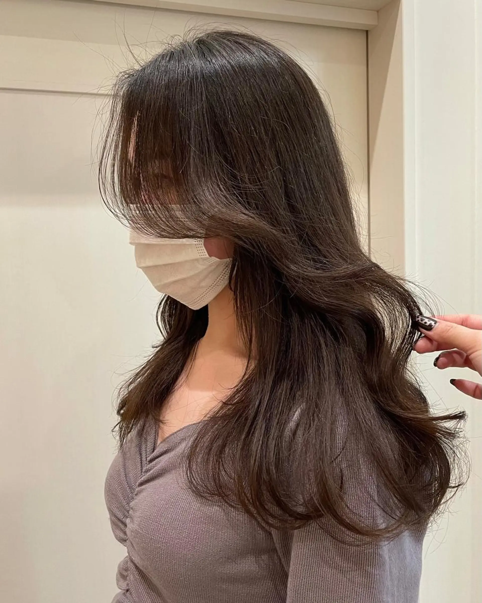 ロング カラー 髪質改善 トリートメント レイヤー/艶カラー /韓国ヘア/高松のヘアスタイル