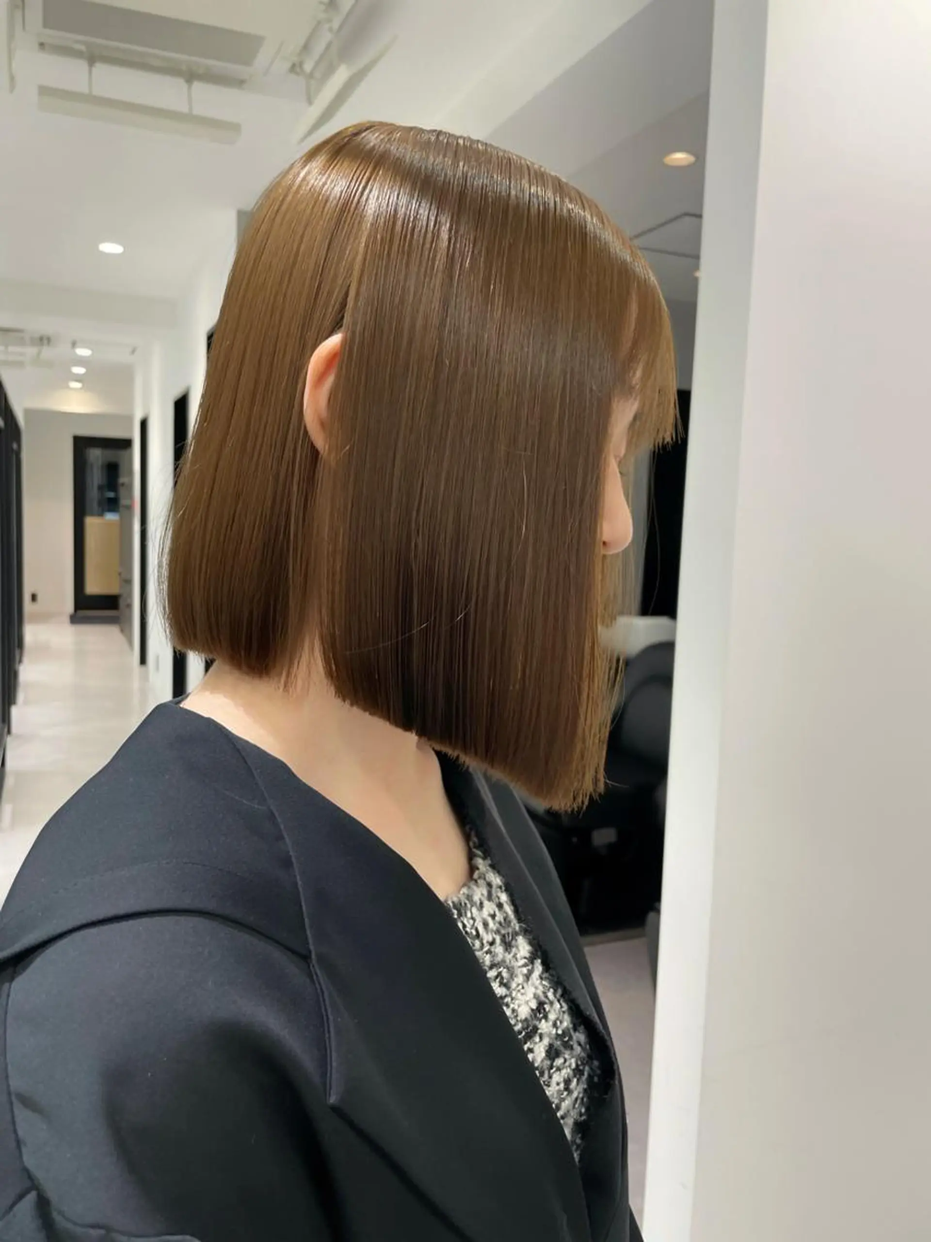 ショート カラー ベージュカラー ボブ メンズ特化 パーマ/オザワのヘアスタイル