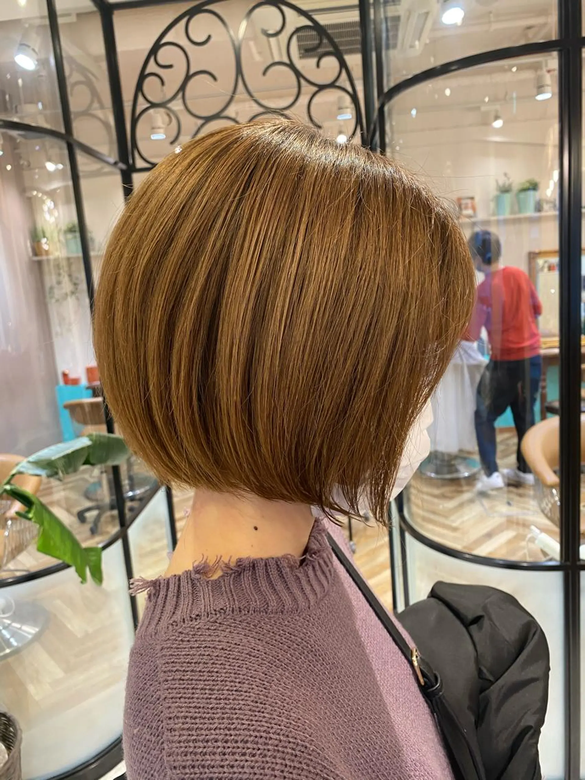 ショート レイヤー/韓国/ボブ 縮毛矯正/畠中ケントのヘアスタイル