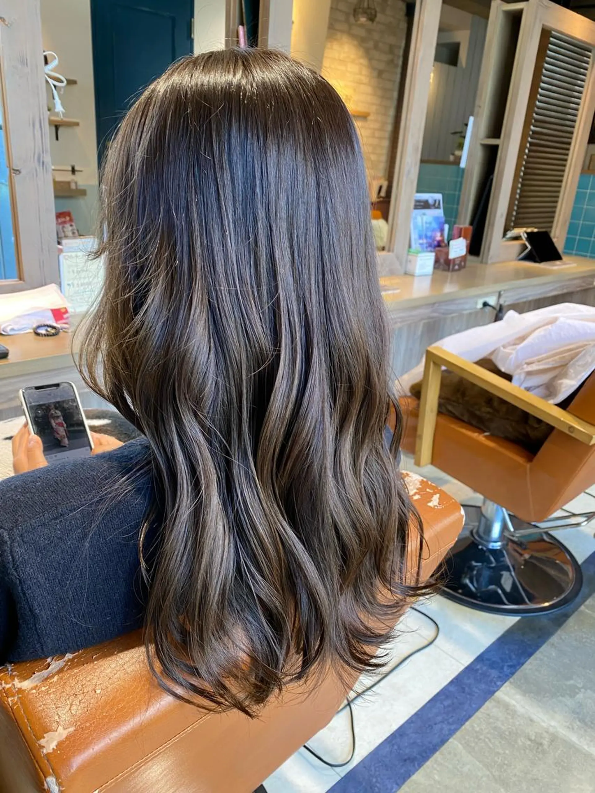 セミロング カラー ヘアカラー トリートメント 🟣メンズパーマ 川端 永遠🟣のヘアスタイル