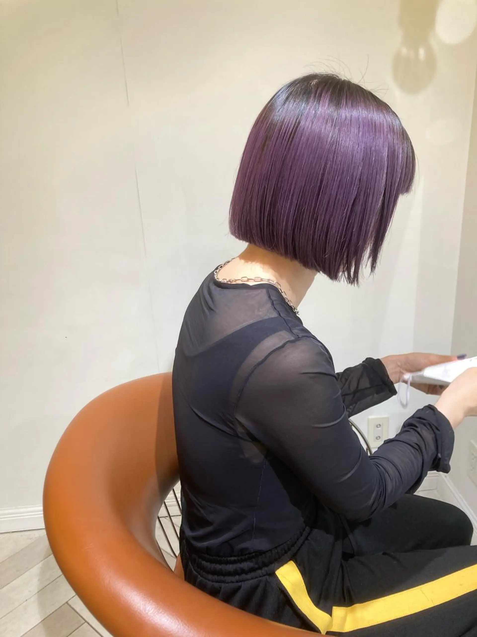 ショート カラー パープルカラー ヘアカラー お洒落ベージュ🤎 代官山shibukiのヘアスタイル