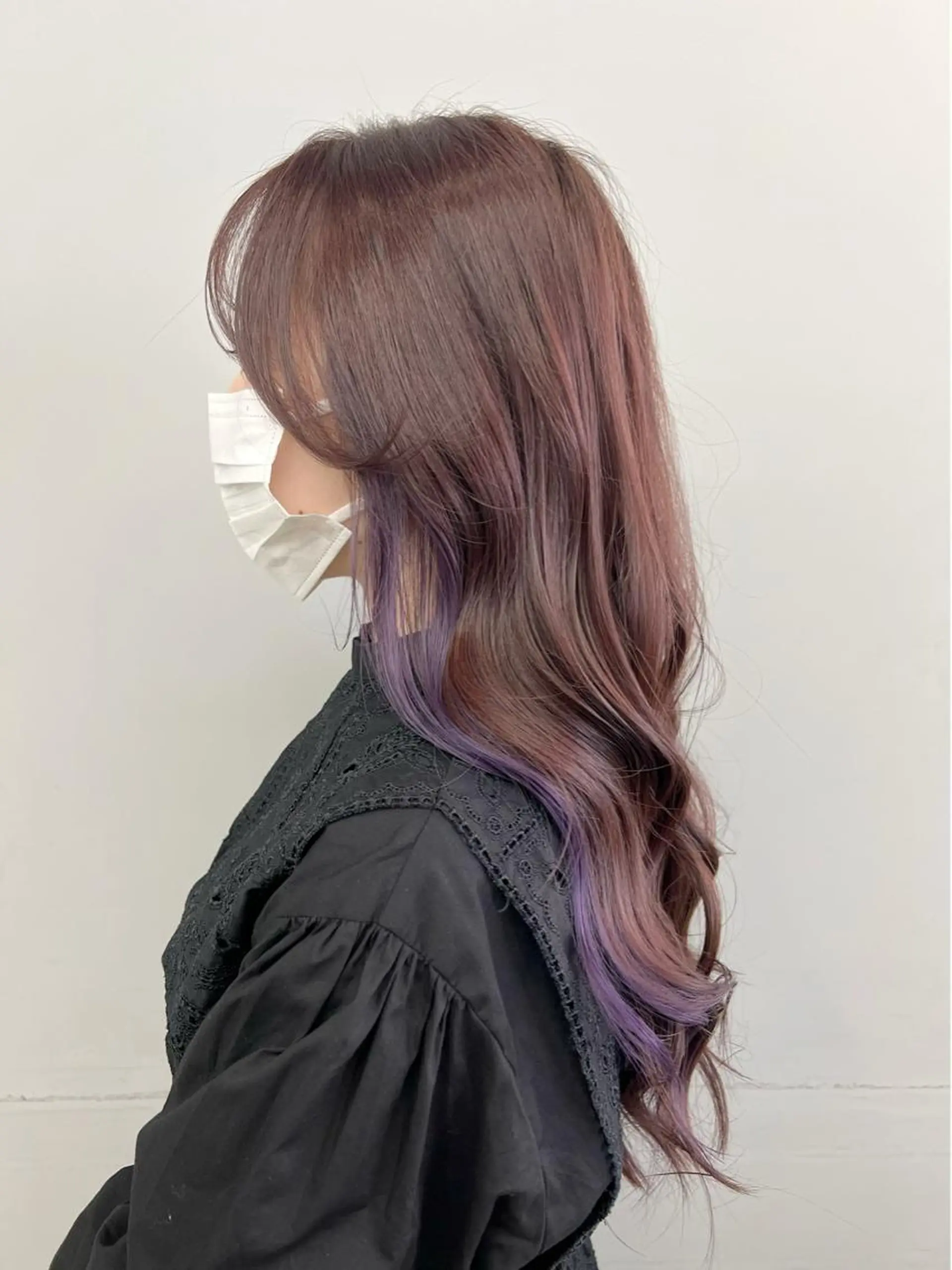 セミロング カラー インナーカラー パープルカラー 代表　YUKI ☆のヘアスタイル