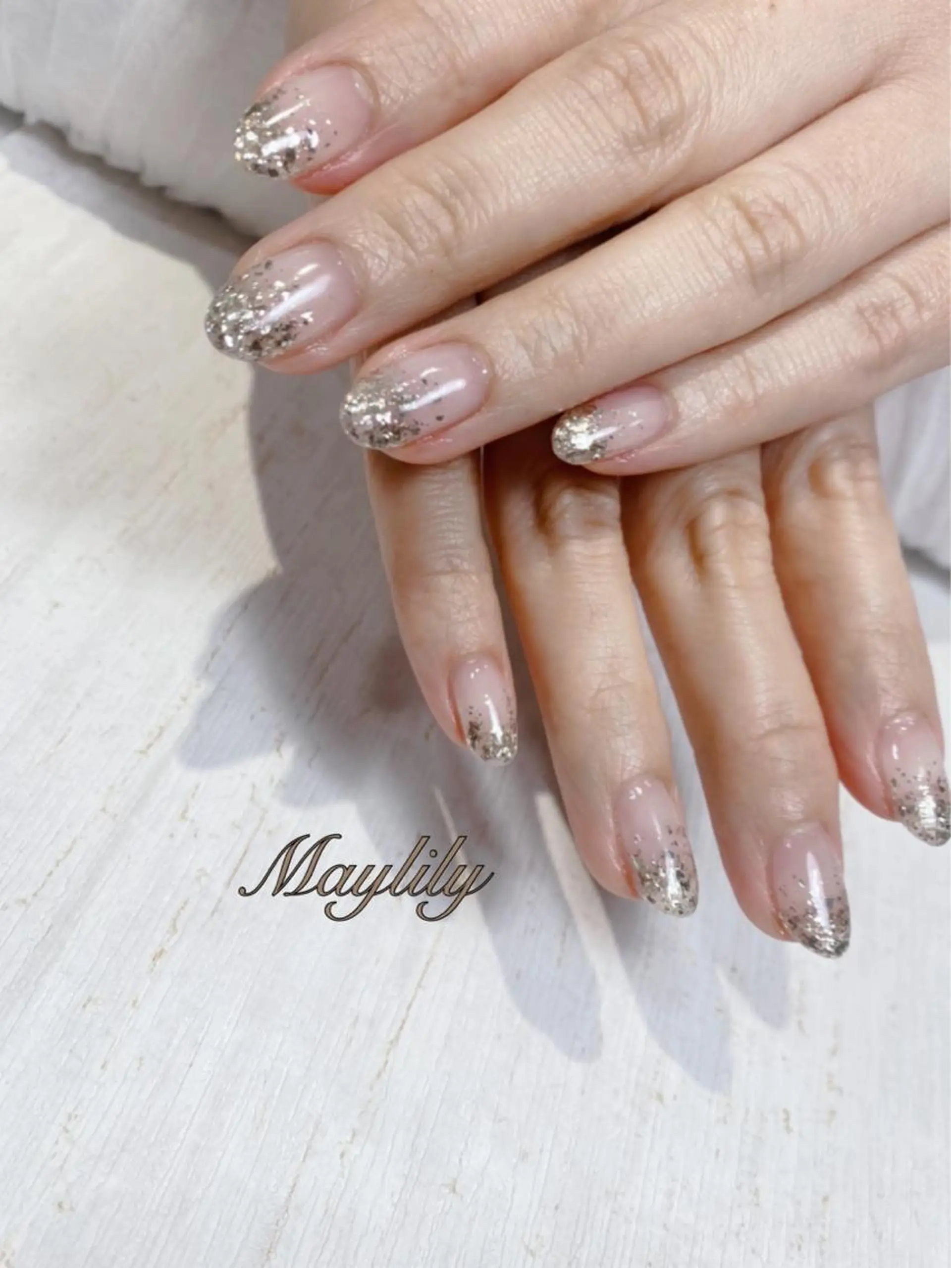 ネイル グラデーション ラメ(グリッター) ラメグラデーション Nail care salon Maylily所属・Nail salon Maylilyのネイルデザイン