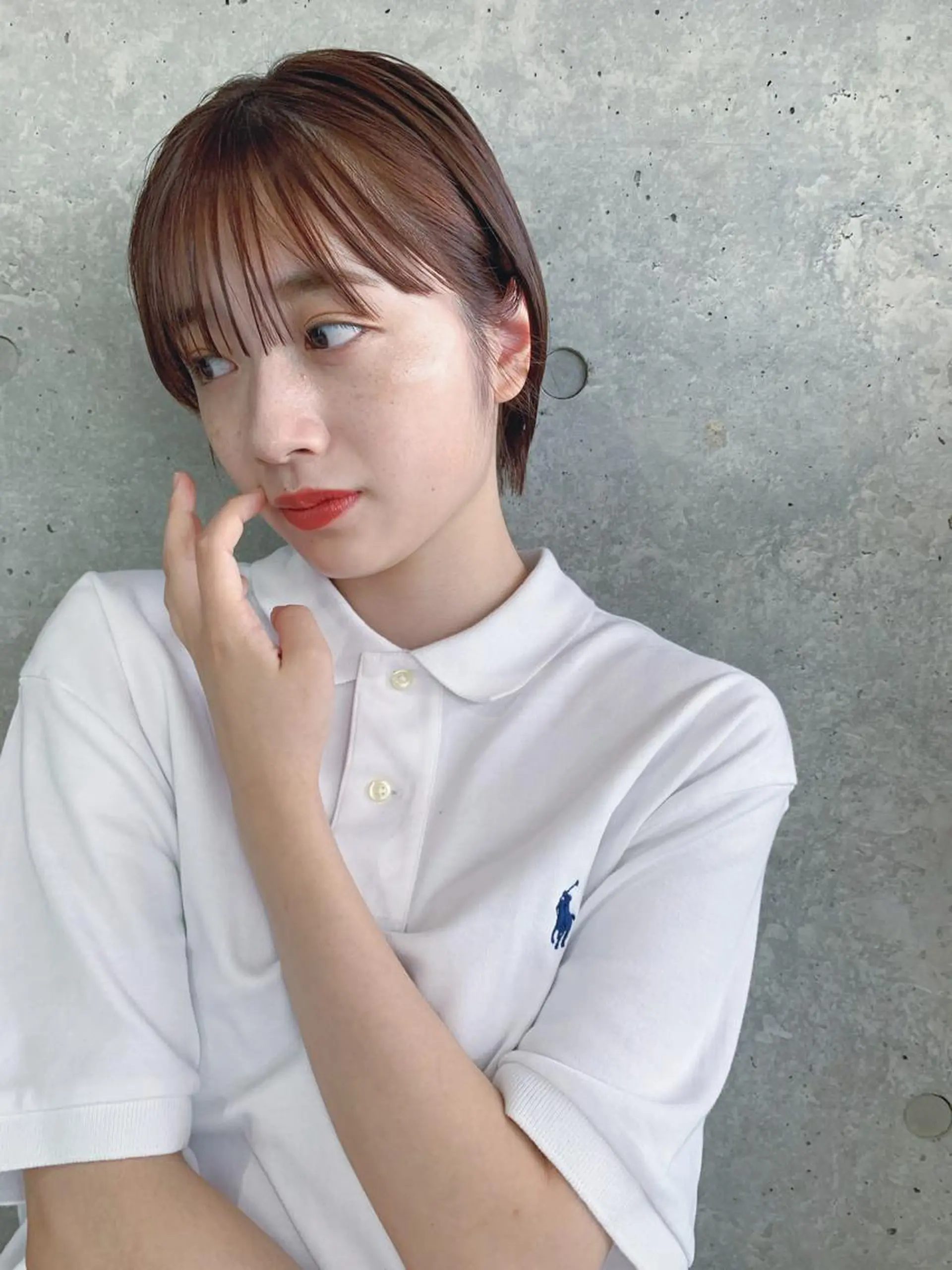 ショート カラー ボブパーマコテ巻き風 パーマNo1深江秀平のヘアスタイル