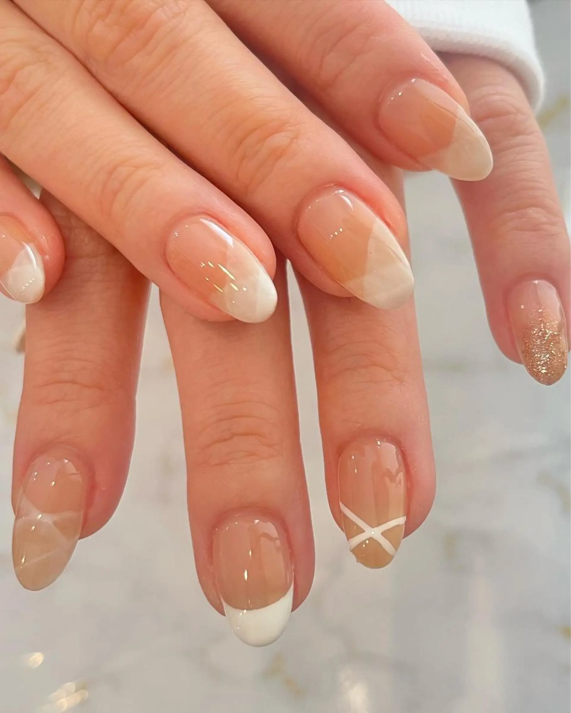 ネイル フレンチネイル レース 持ち込み キンジョウ ハルナのネイルデザイン