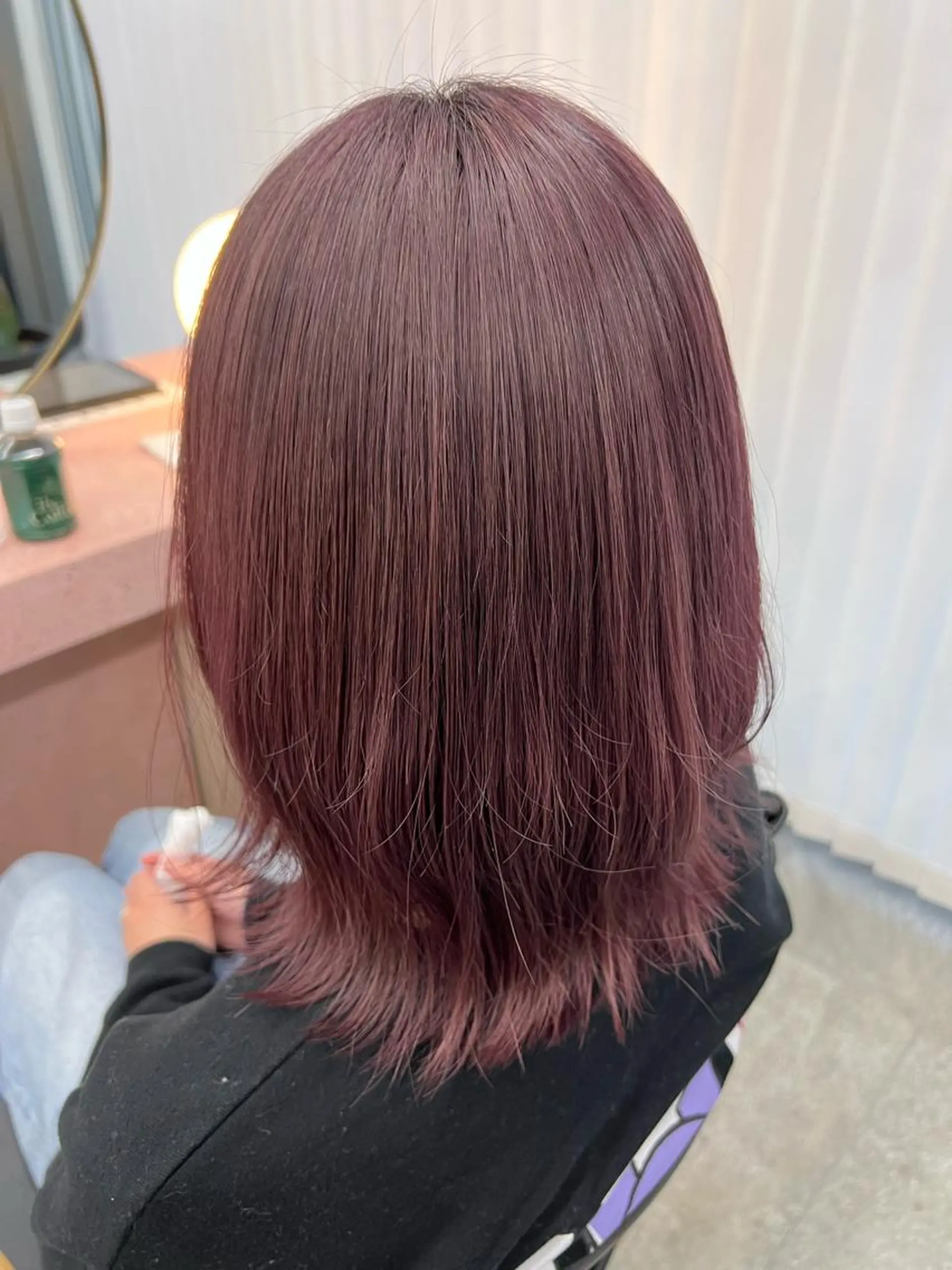 ミディアム カラー ラベンダーカラー ピンクカラー ピンクラベンダー era所属・azumi/ボブ/暖 色/オリーブ/縮毛のヘアスタイル