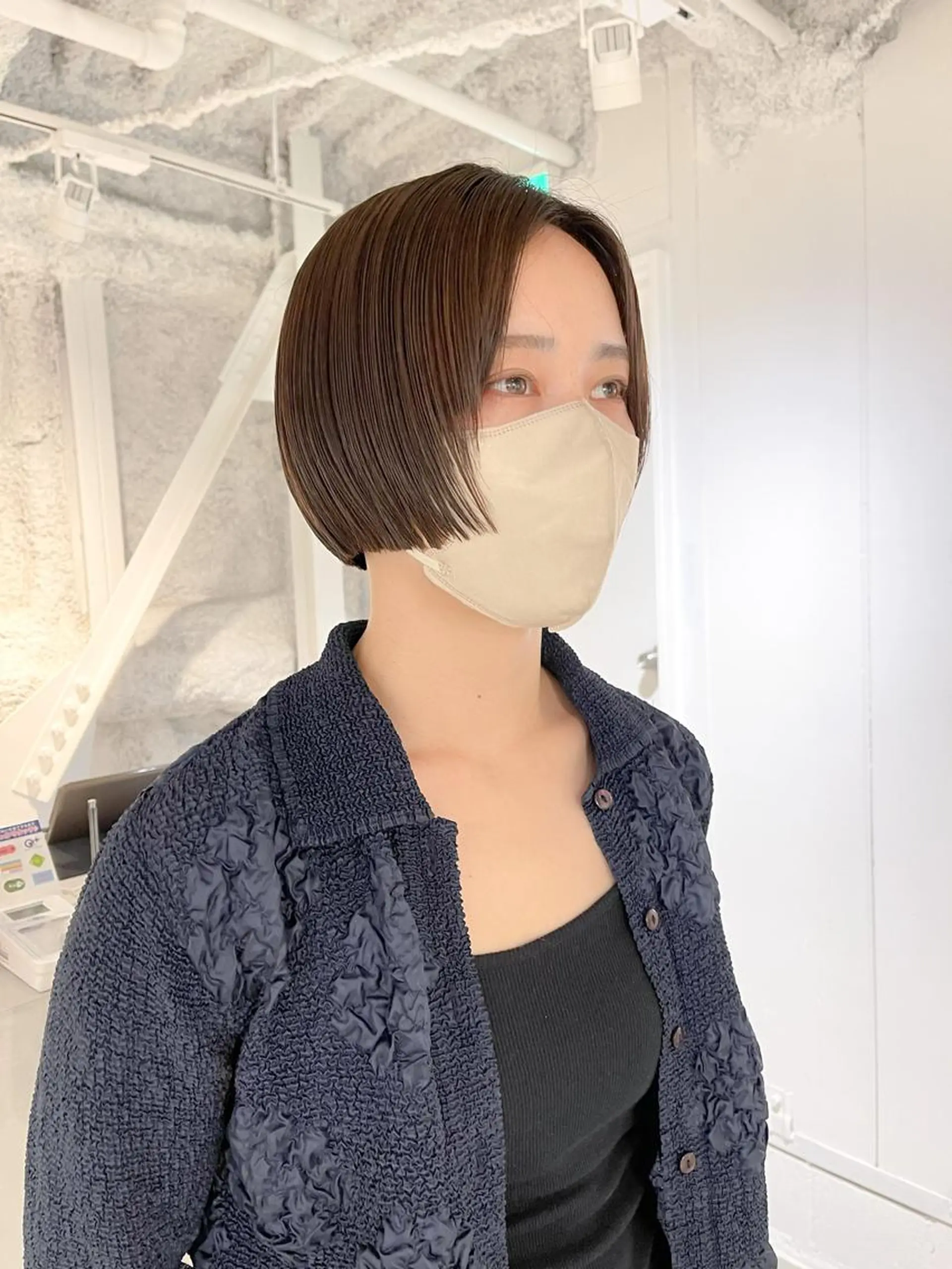 ミディアム カラー ボブ カット ヘアカラー トリートメント 川本 裕🌿のヘアスタイル