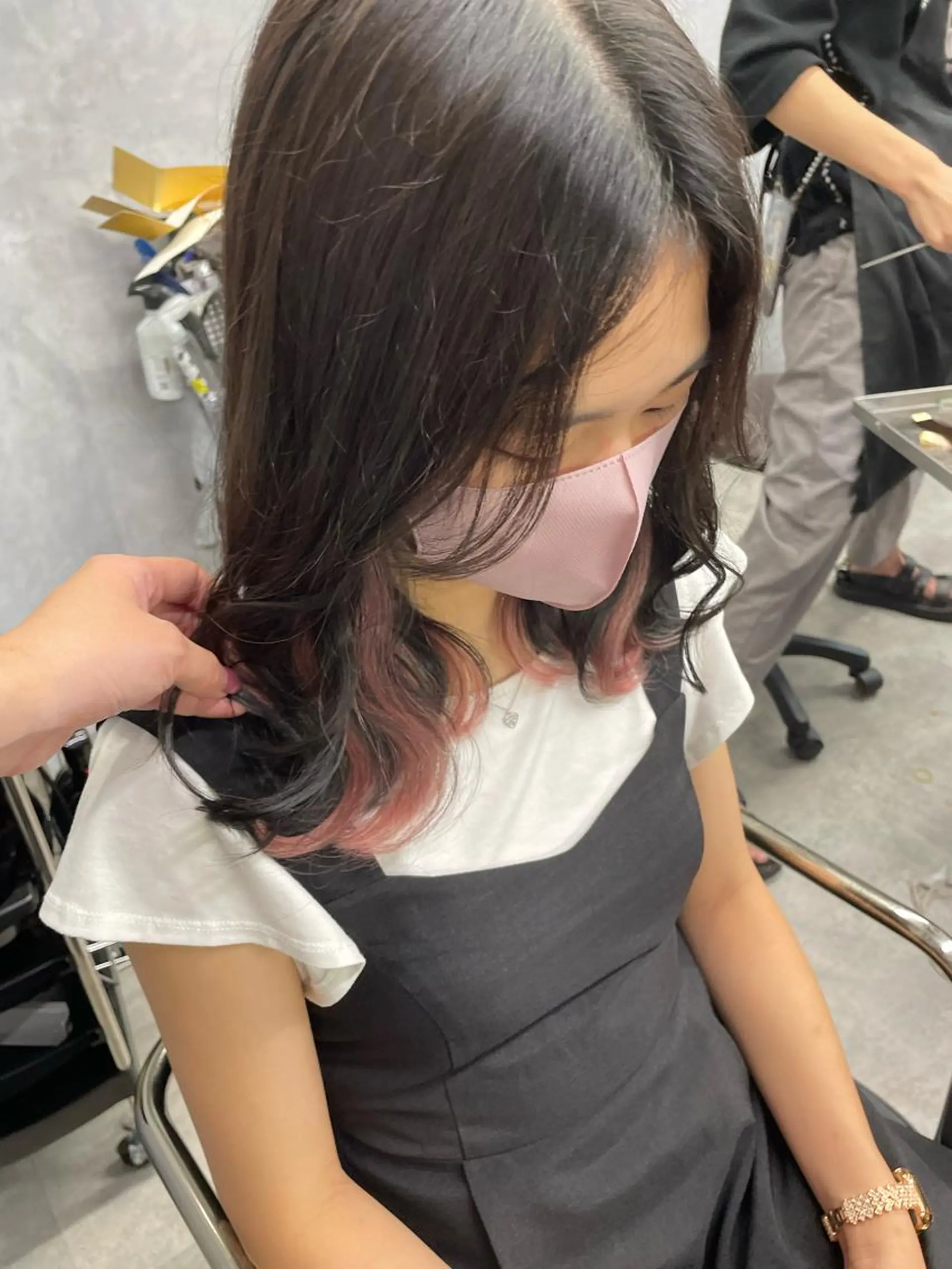 ミディアム Cielro【 シェイロ 】所属・Cielro/ダブル カラー/西田咲希のヘアスタイル