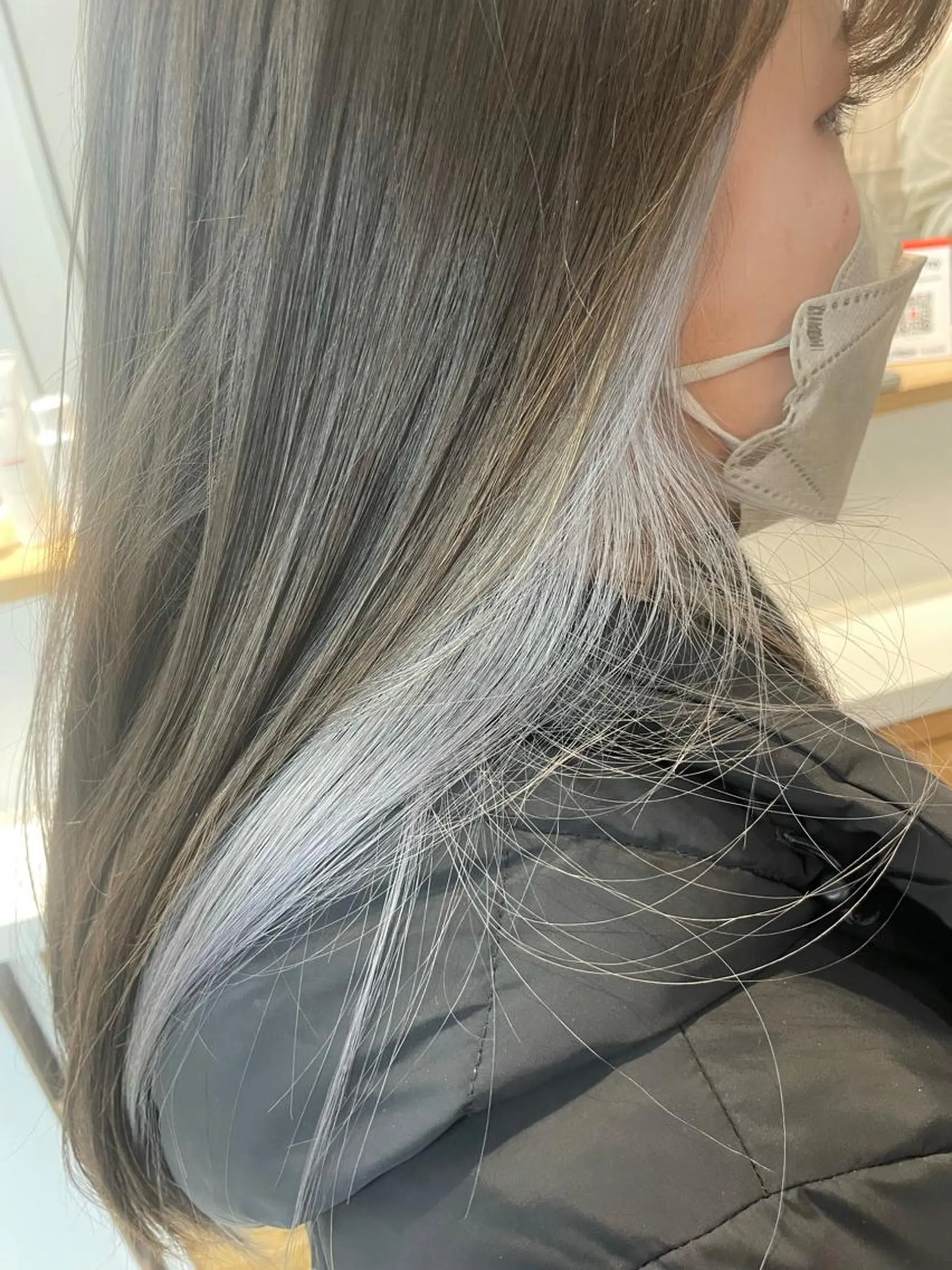 ロング カラー ダブルカラー イルミナカラー シルバー トレンド透明感カラー ☘️大貫 昂涼🐹のヘアスタイル