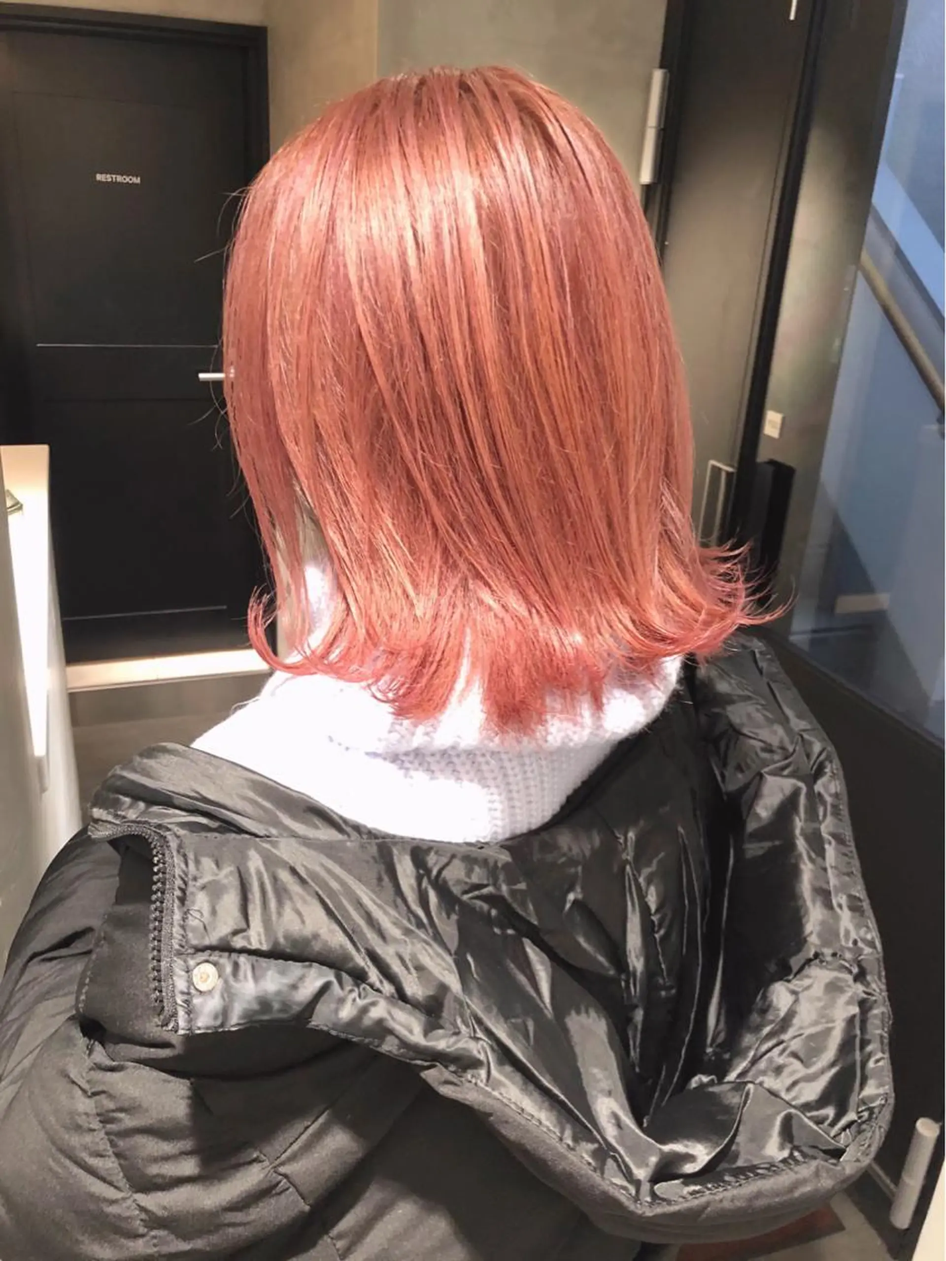 ミディアム カラー ピンクカラー ヘアカラー トリートメント 大西 直人のヘアスタイル