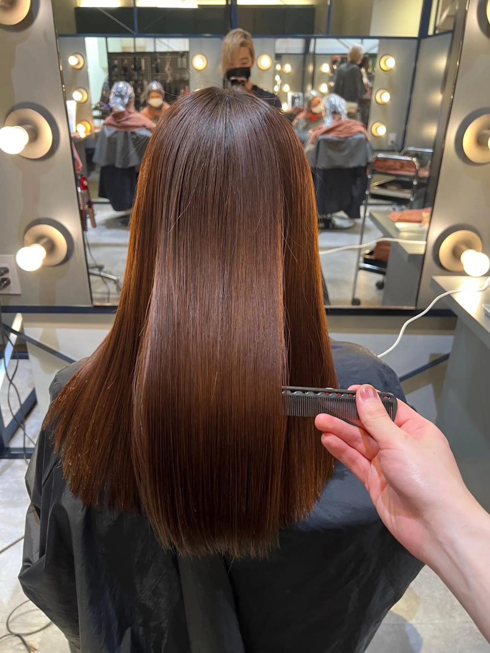 ロング カット 縮毛矯正 トリートメント 髪質改善ストレート Kantaのヘアスタイル