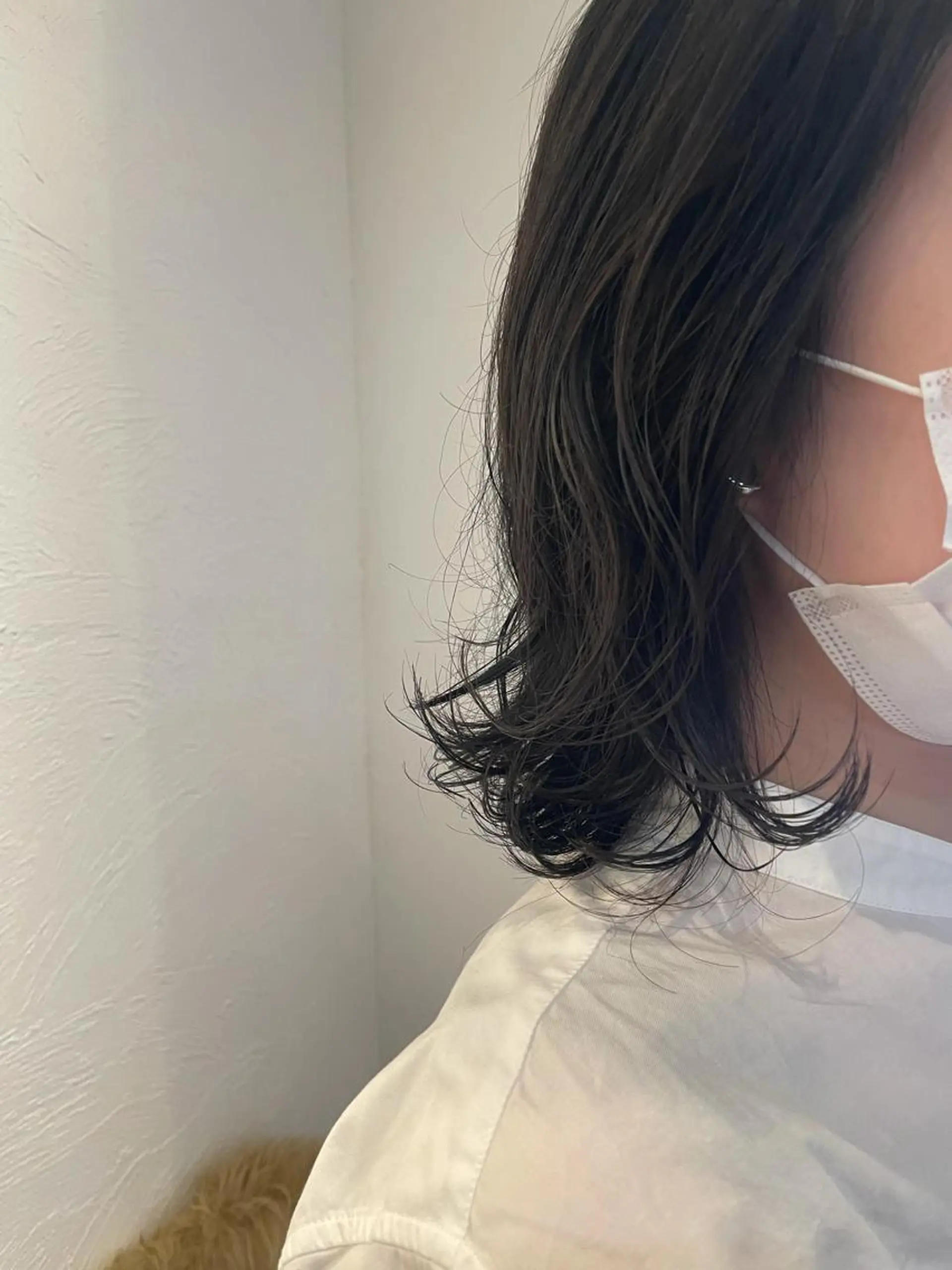 ミディアム パーマ カット パーマ La  fith hair lien西宮北口所属・赤み消しカラー/透 明感カラー/有吉優香のヘアスタイル