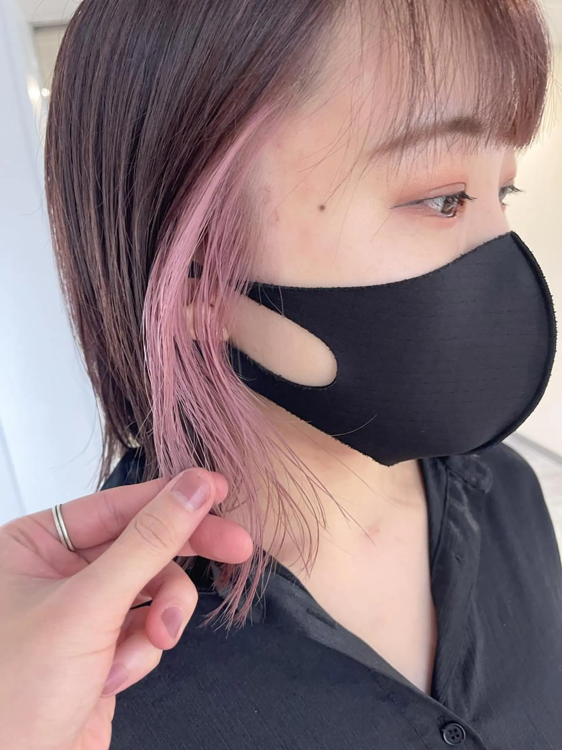 ミディアム カラー ピンクカラー 川本 裕🌿のヘアスタイル