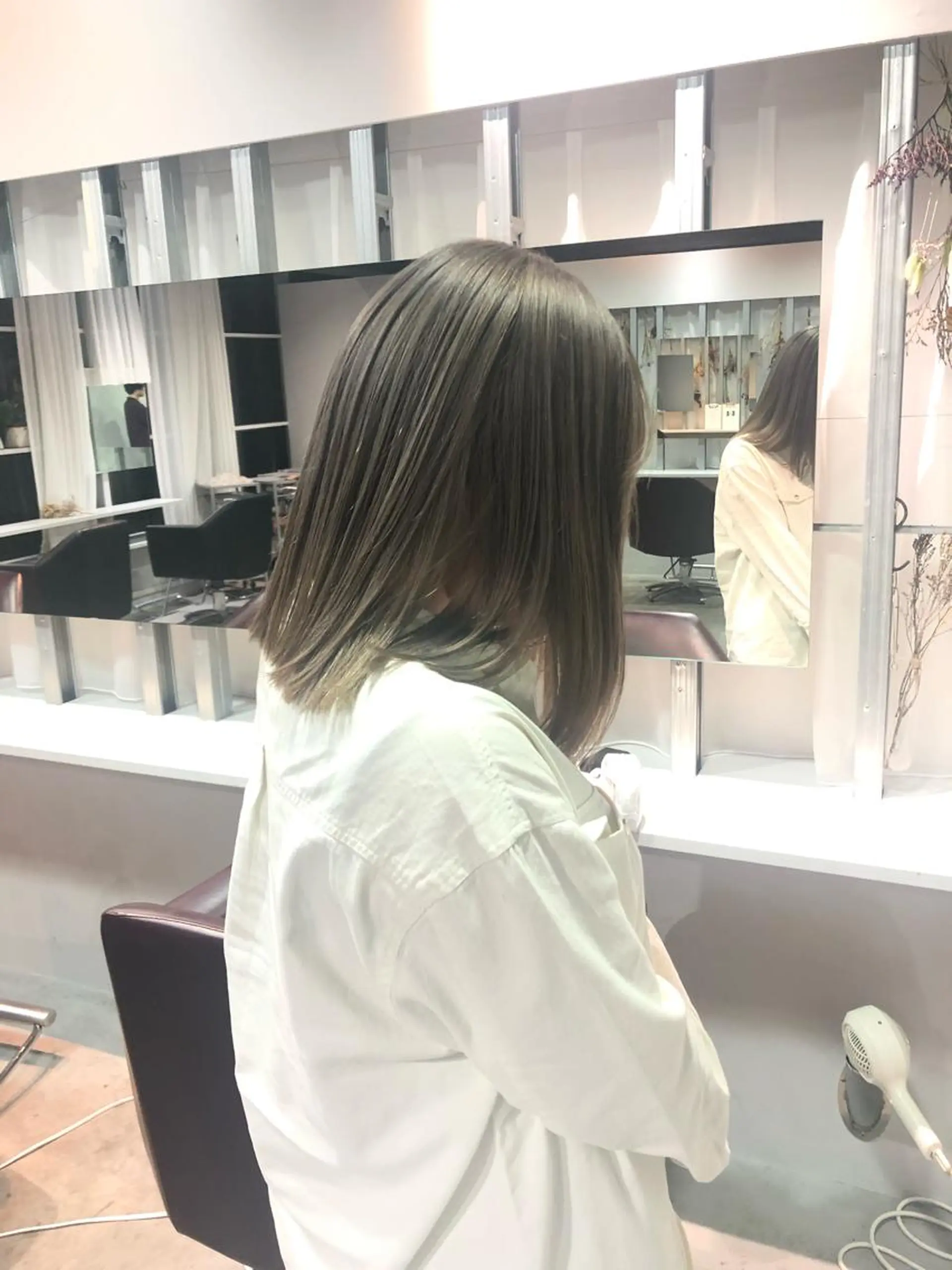 ミディアム カラー ヘアカラー トリートメント ヘアセット 🍃柔らかヘアー田中 瑞希🍃のヘアスタイル