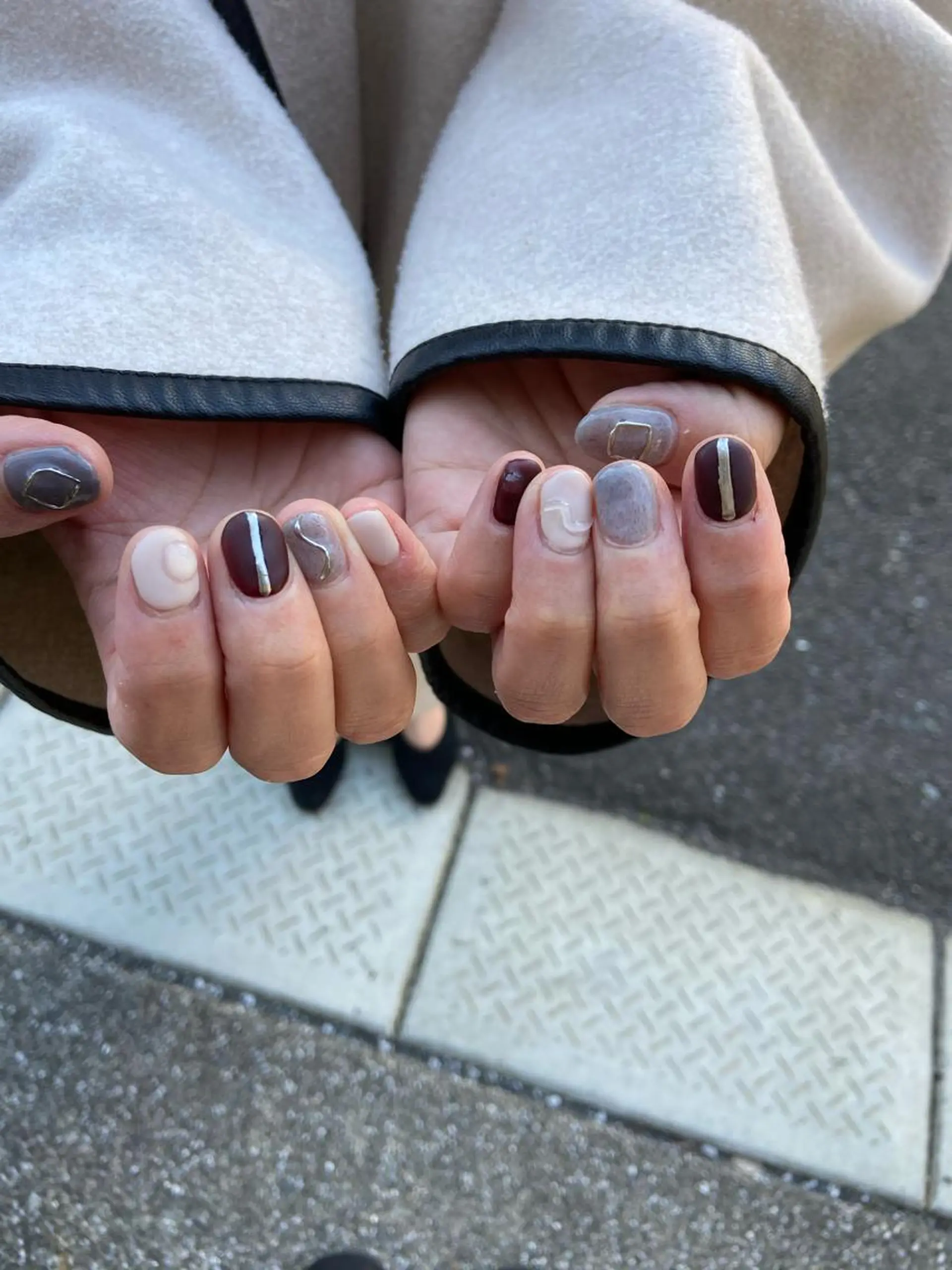 ネイル マットネイル ミラーネイル 持ち込み ワンカラーネイル ショートネイル . unffのネイルデザイン