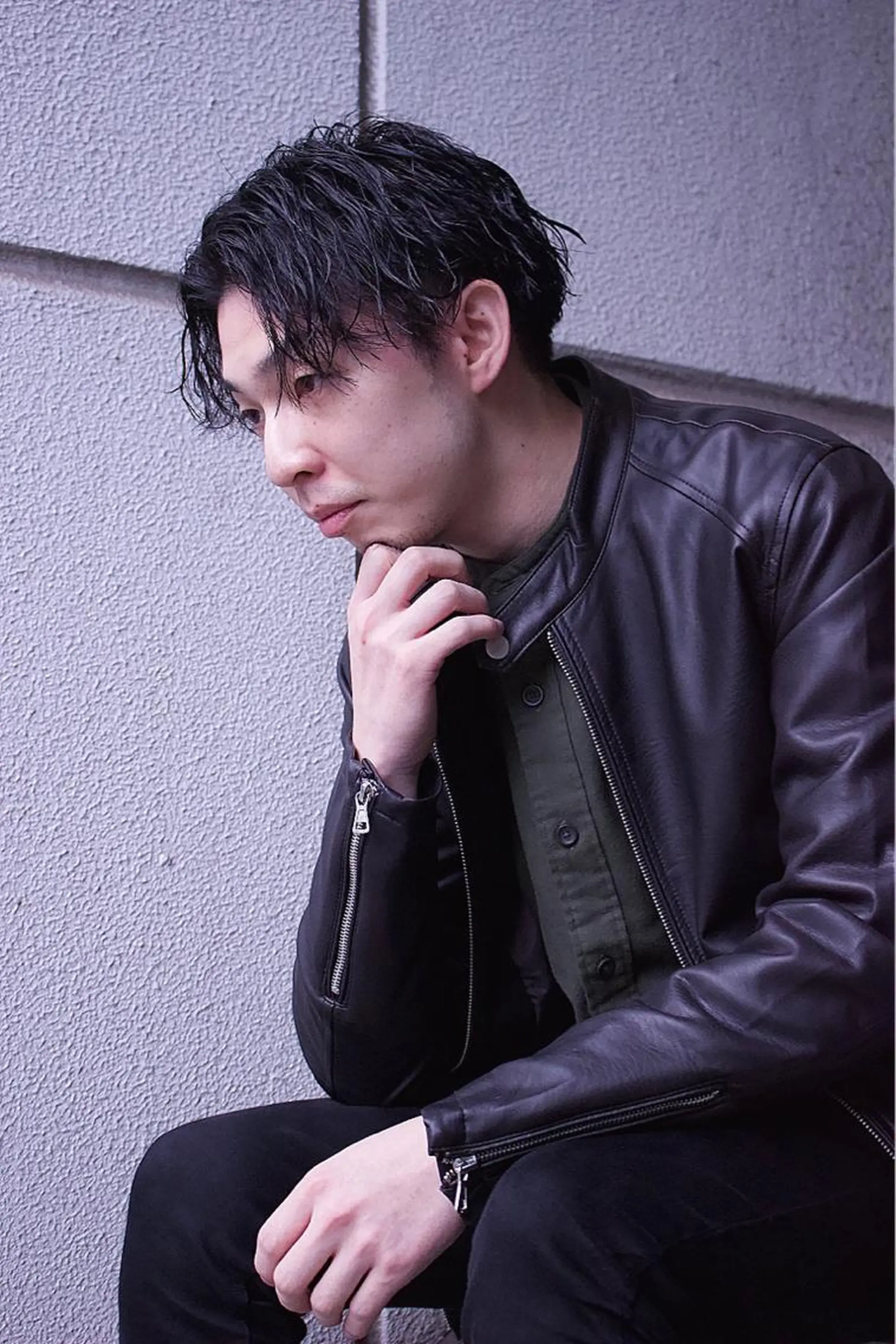 ミディアム パーマ メンズ メンズ特化美容師 井上大輔のヘアスタイル