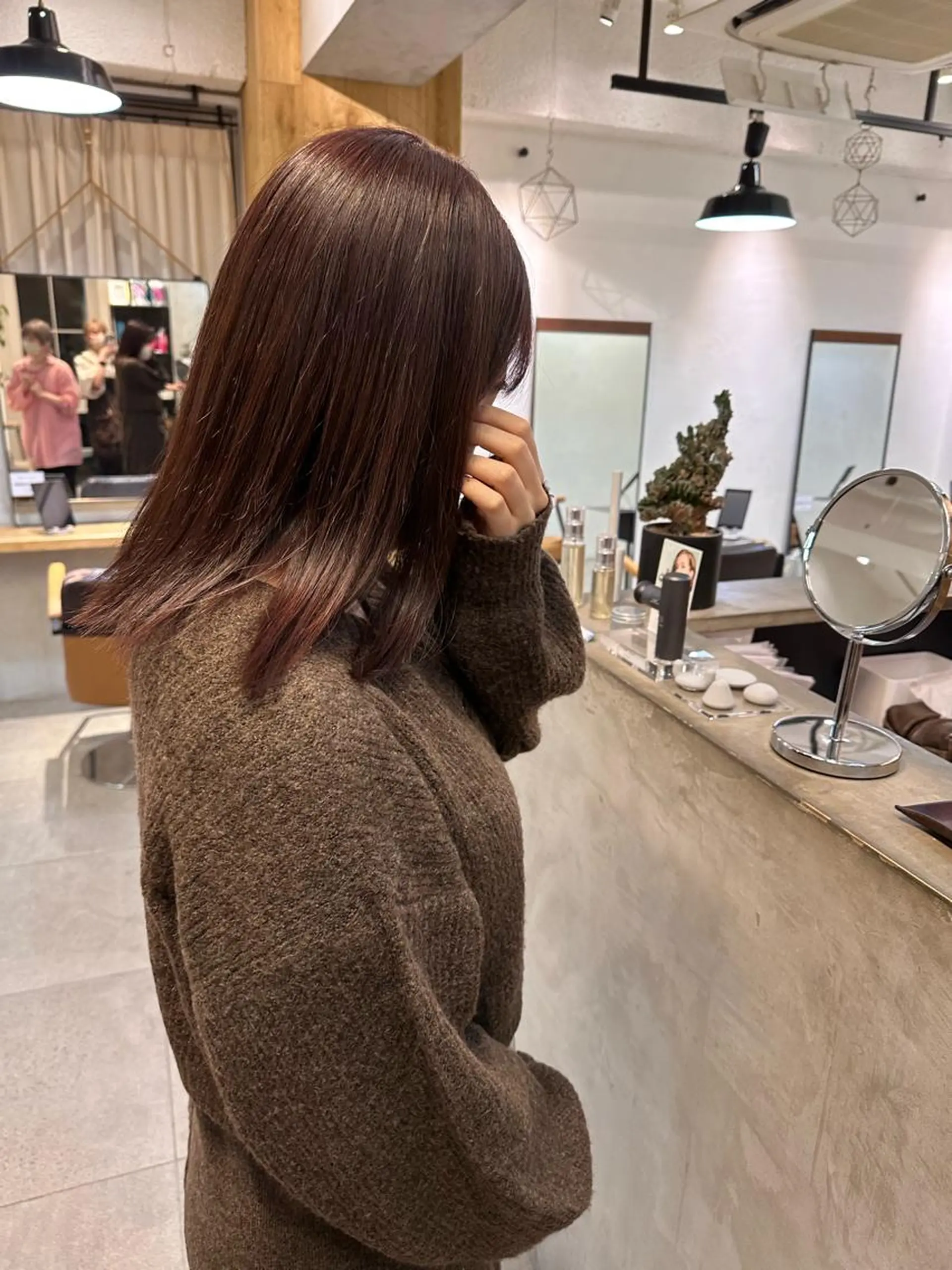 ミディアム カラー REINA☁️透明感 カラー/ぷつっと♡のヘアスタイル