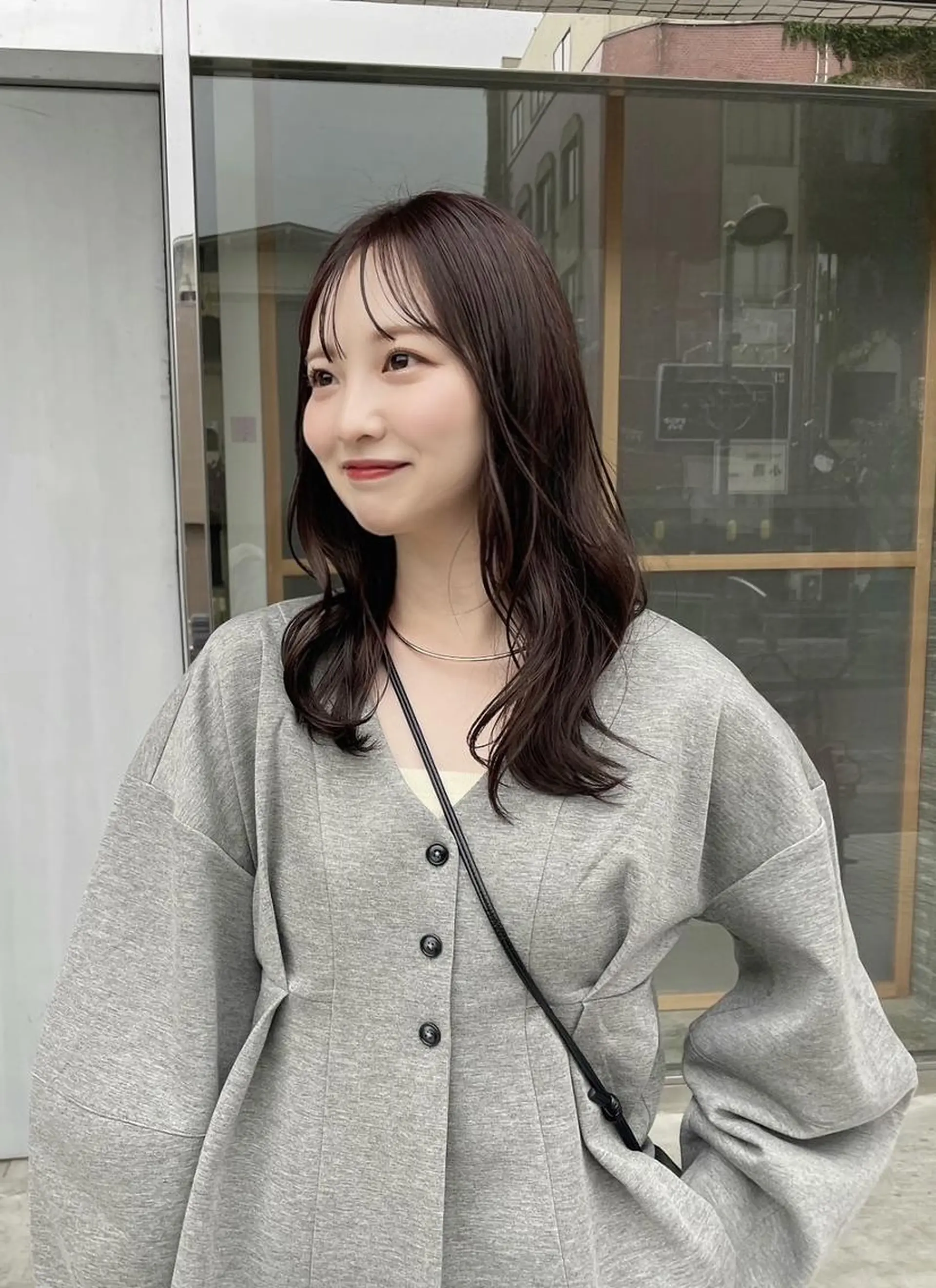 セミロング カラー ブラウンカラー 顔まわりレイヤー レイヤーカット カット ヘアカラー トリートメント 韓国/ボブ/まつパ 🩰aikaのヘアスタイル