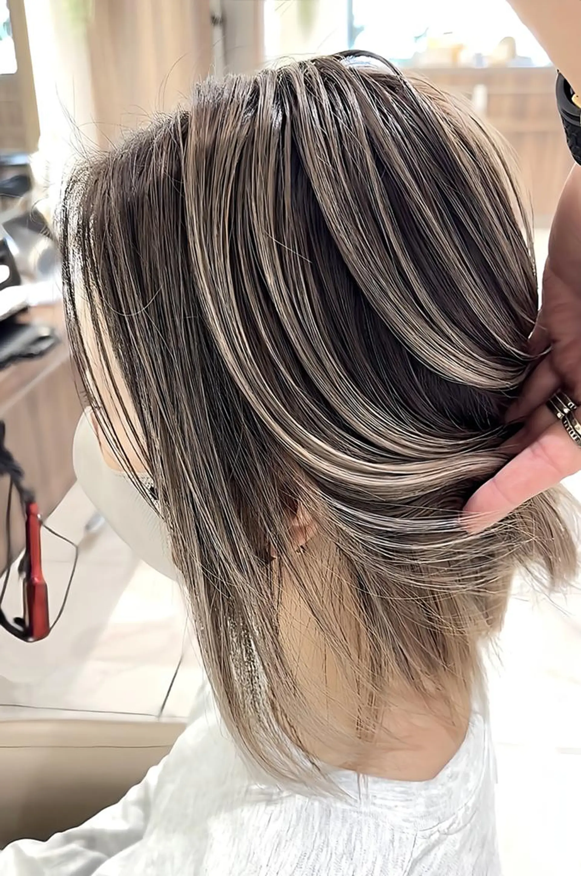 ロング カラー バレイヤージュ 髪質改善 レイヤーカット カット ヘアカラー トリートメント 山崎俊輔/髪質改善 /バレイヤージュのヘアスタイル