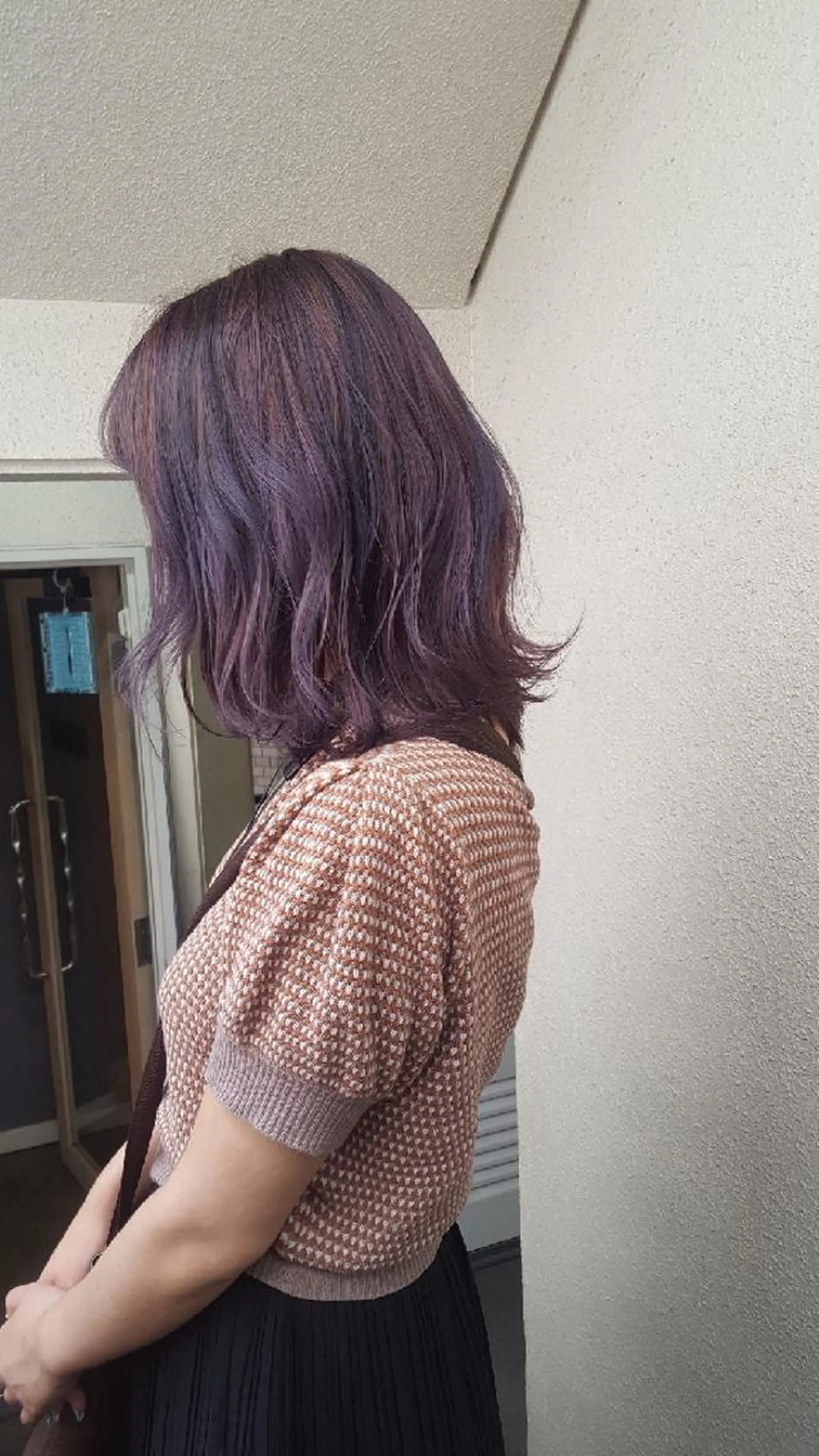 ミディアム カラー ブリーチ ピンクカラー パープルカラー カット ヘアカラー トリートメント 🔳髪質改善🔳 岡本陽のヘアスタイル