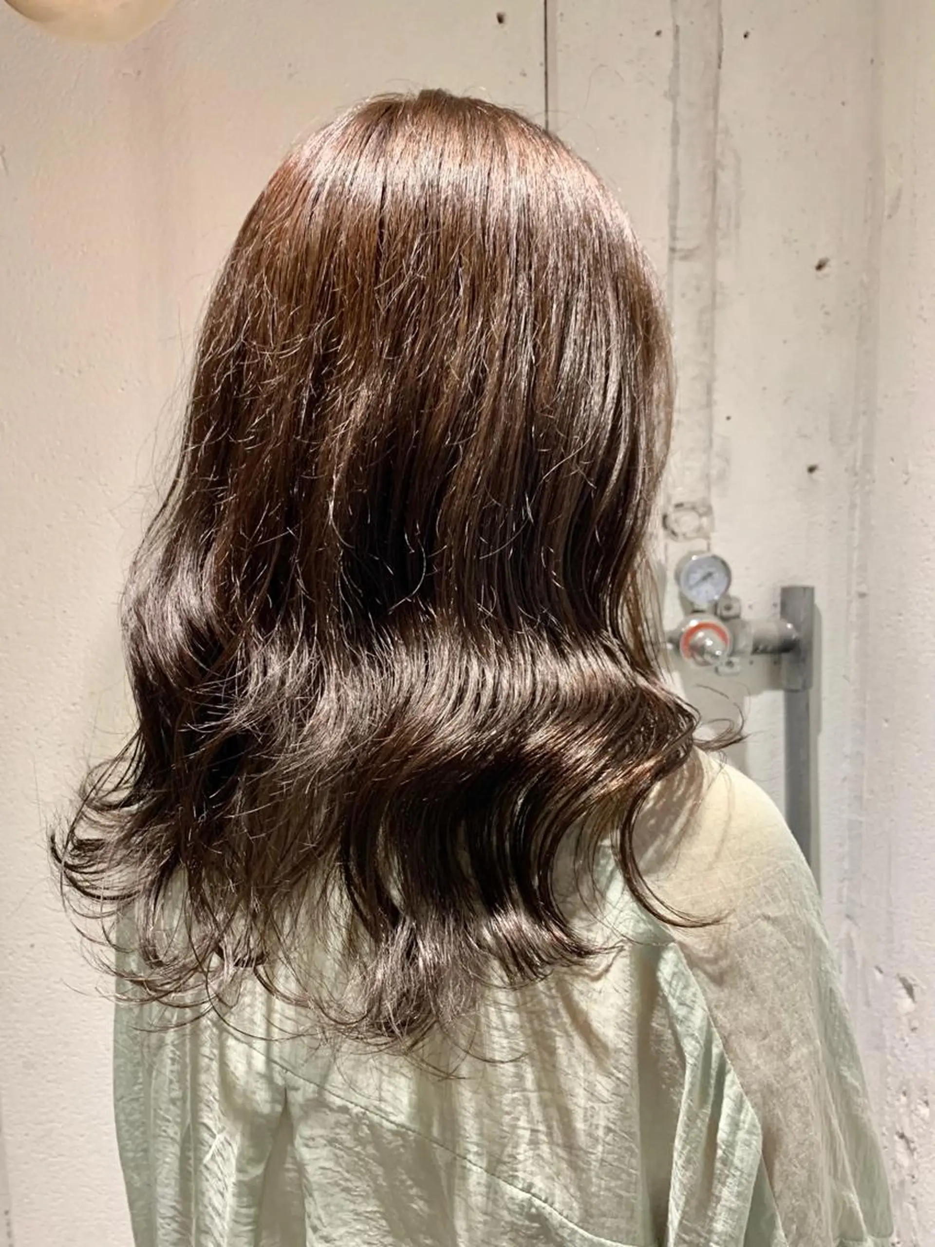 セミロング カラー ベージュカラー ブリーチ 透明感カラー ブリーチなしカラー オレンジ Manami ♡のヘアスタイル