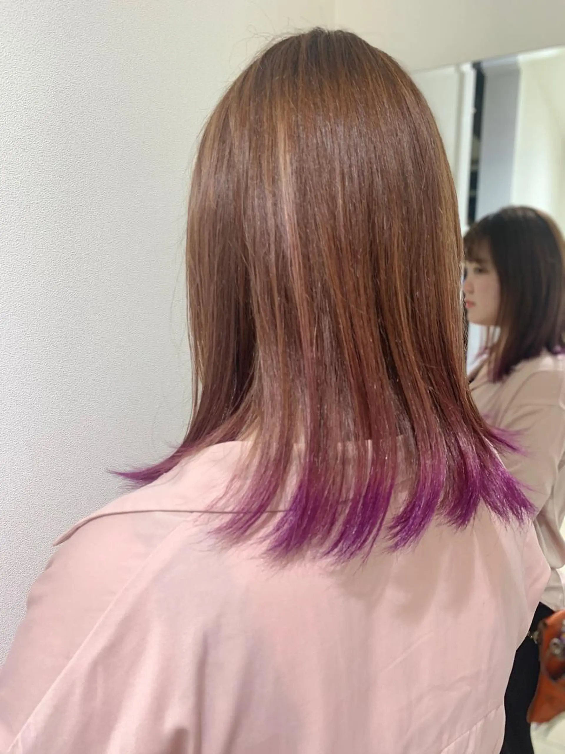 セミロング ヘアカラー トリートメント ヘッドスパ 近 紗理奈のヘアスタイル