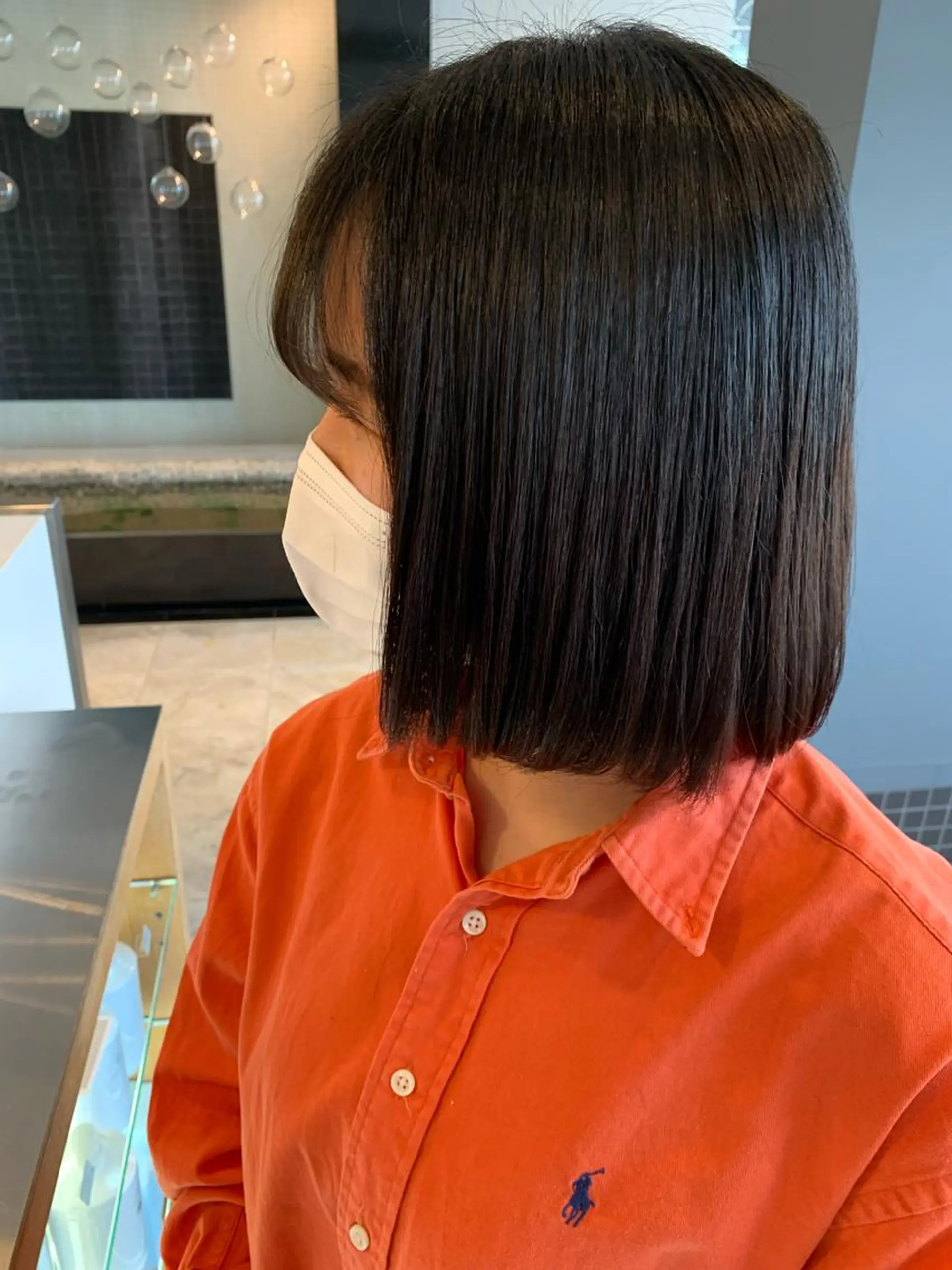 ミディアム 名竹聖治/透明感 カラー/縮毛矯正のヘアスタイル