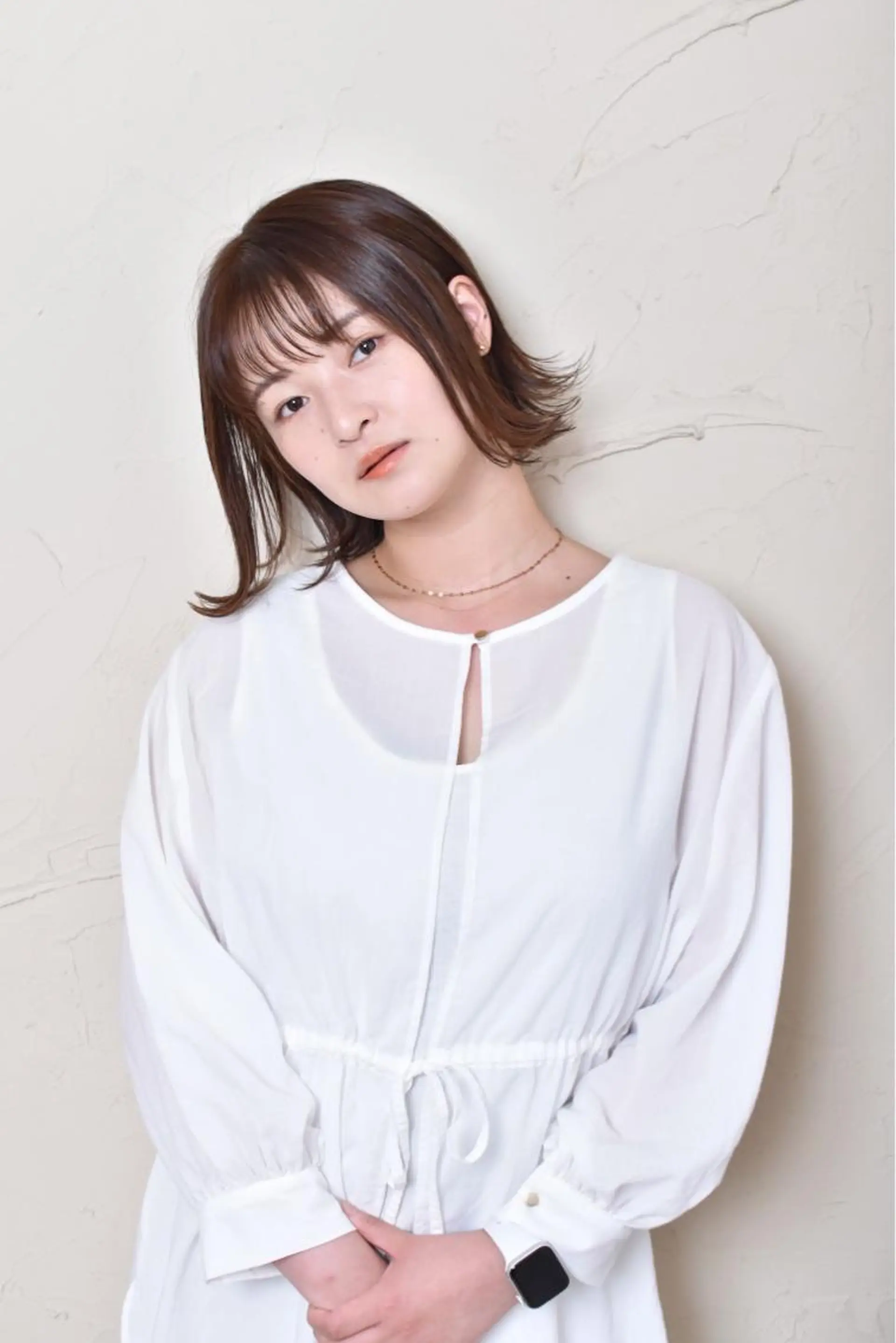 ミディアム カラー ボブ 外ハネヘア カット ヘアカラー トリートメント メンズ特化/パーマ指 名No.1/百瀬太郎のヘアスタイル