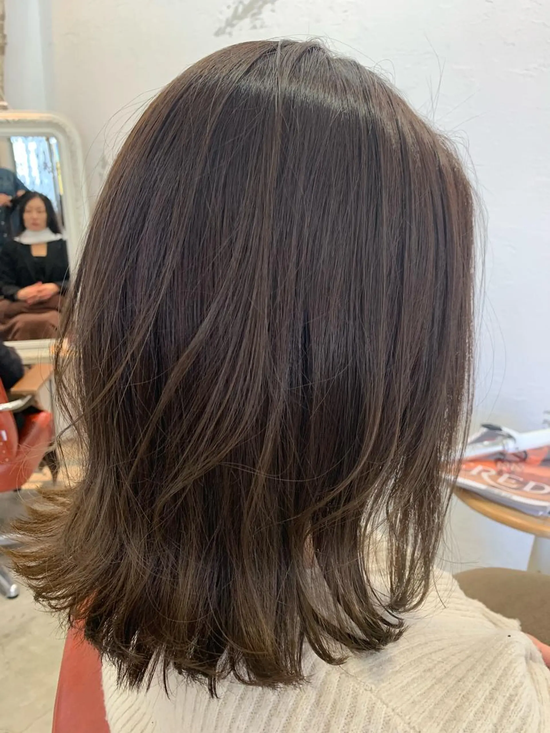 セミロング カラー カット ヘアカラー fio マナミのヘアスタイル