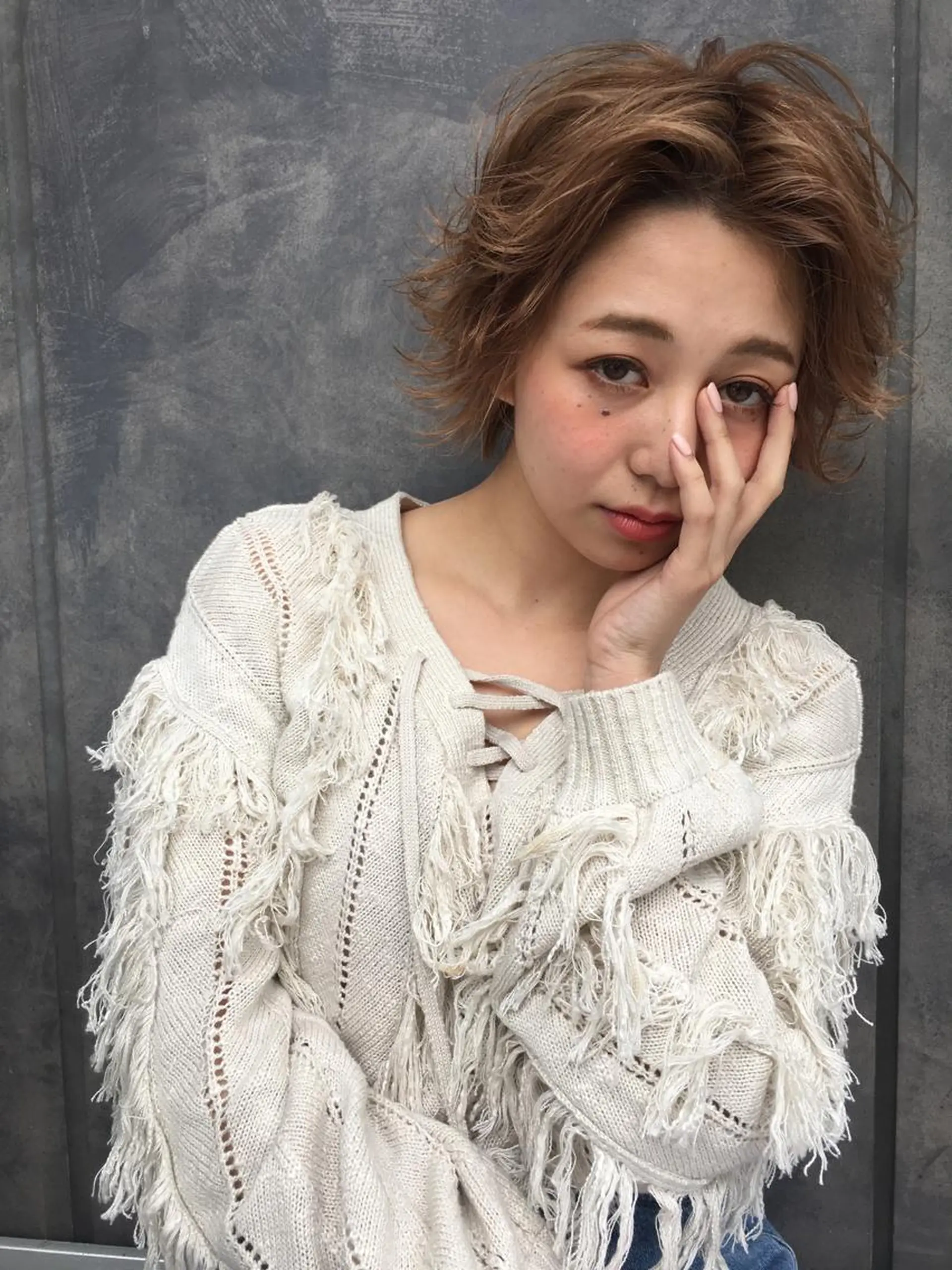 ショート カラー レイヤーカット BLend 渋谷のヘアスタイル