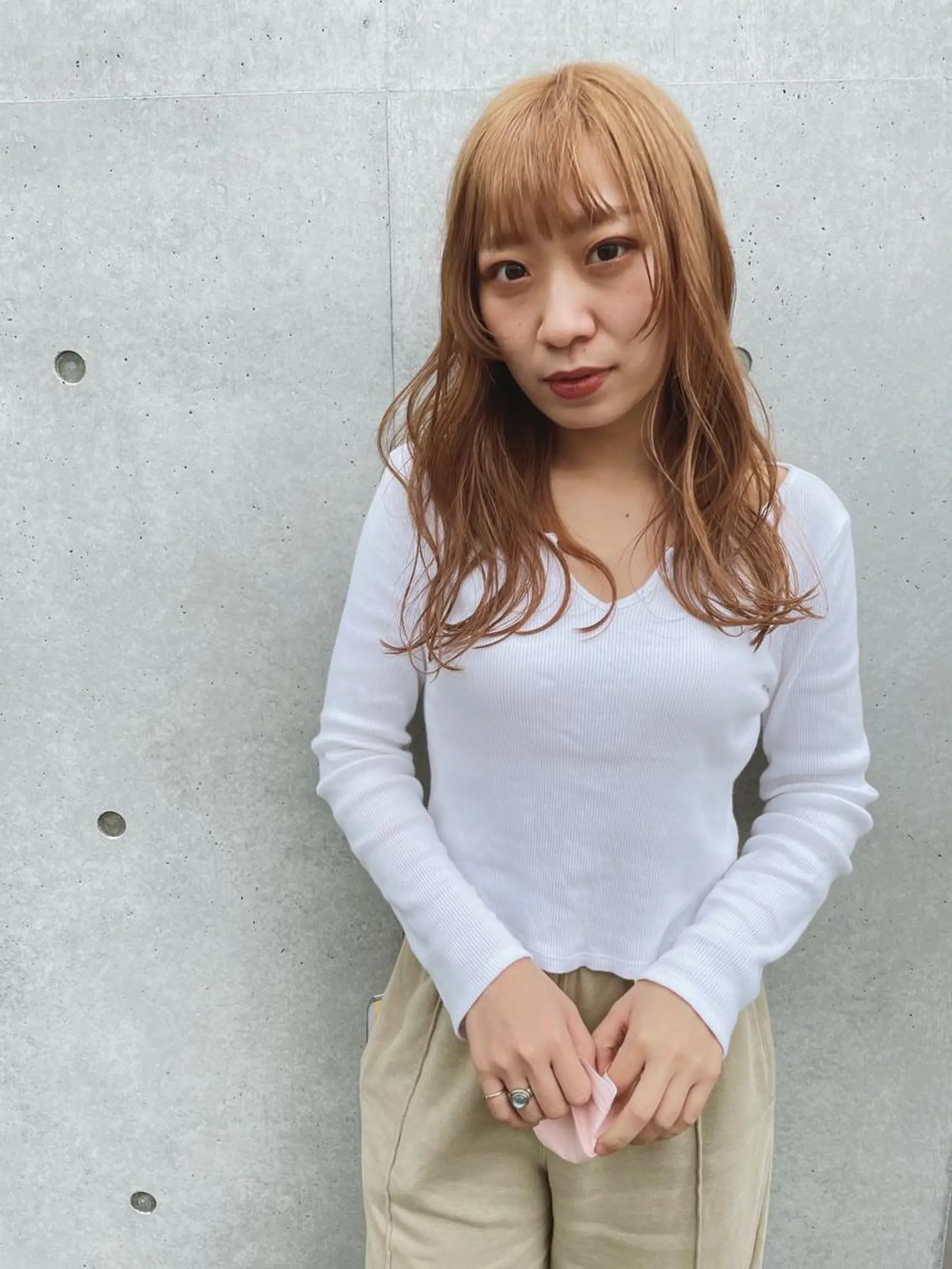 セミロング カラー ブリーチ カット ヘアカラー トリートメント ヘアセット センスをお届けします 大谷将生INFPのヘアスタイル