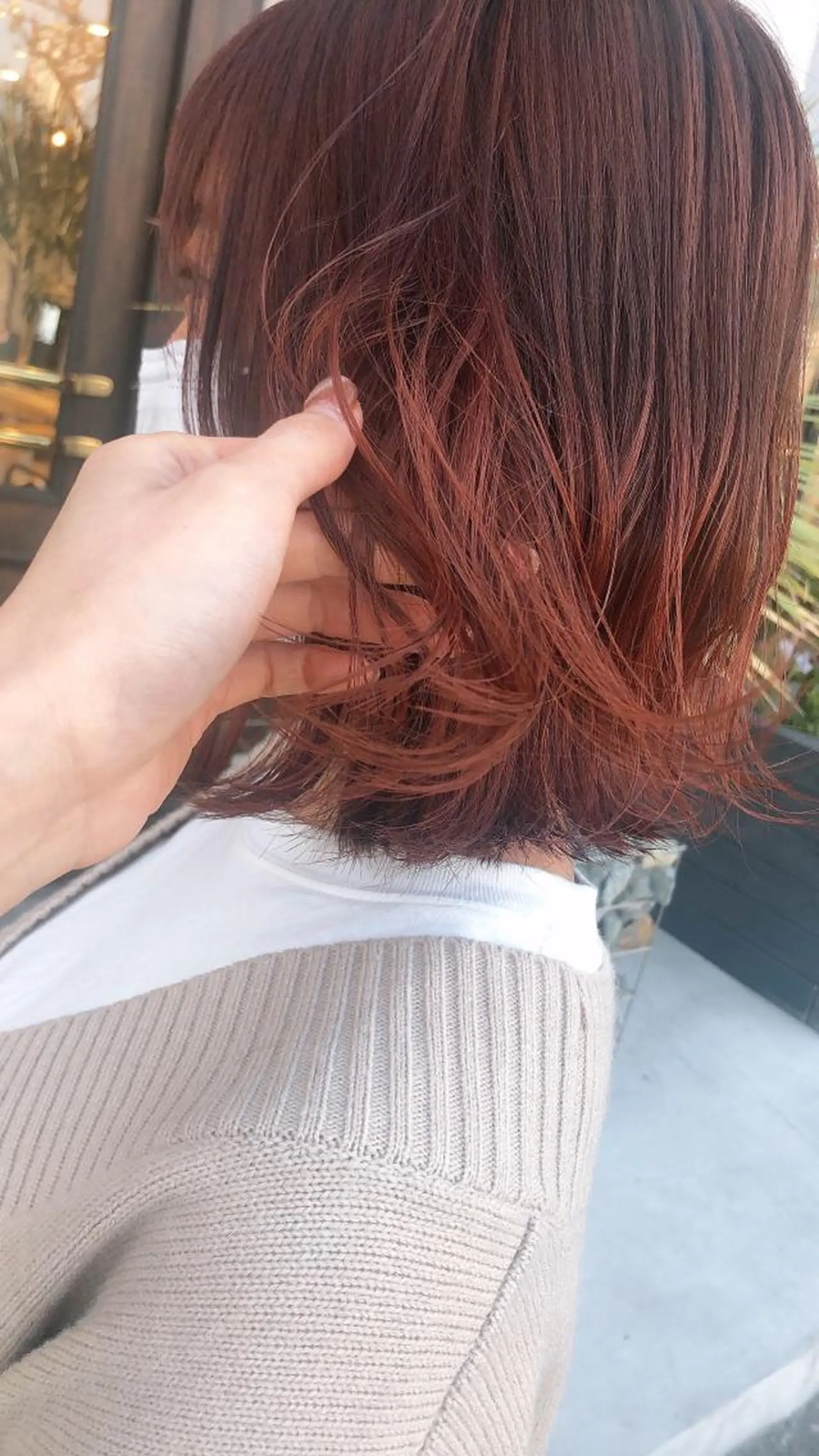 カラー ブラウンカラー オレンジ オレンジブラウン ヘアーサロングラッド所属・三村 桜生のヘアスタイル