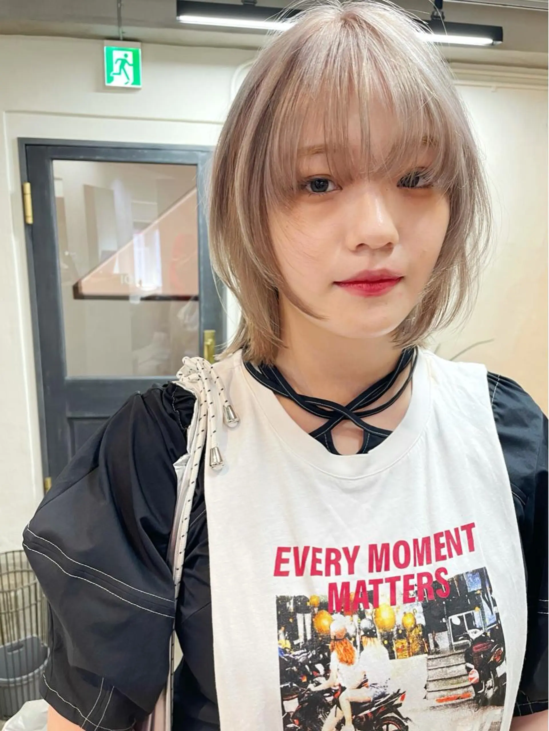 ショート カラー ヘアアレンジ 丸山渉/パーマ エフェクトブリーチのヘアスタイル