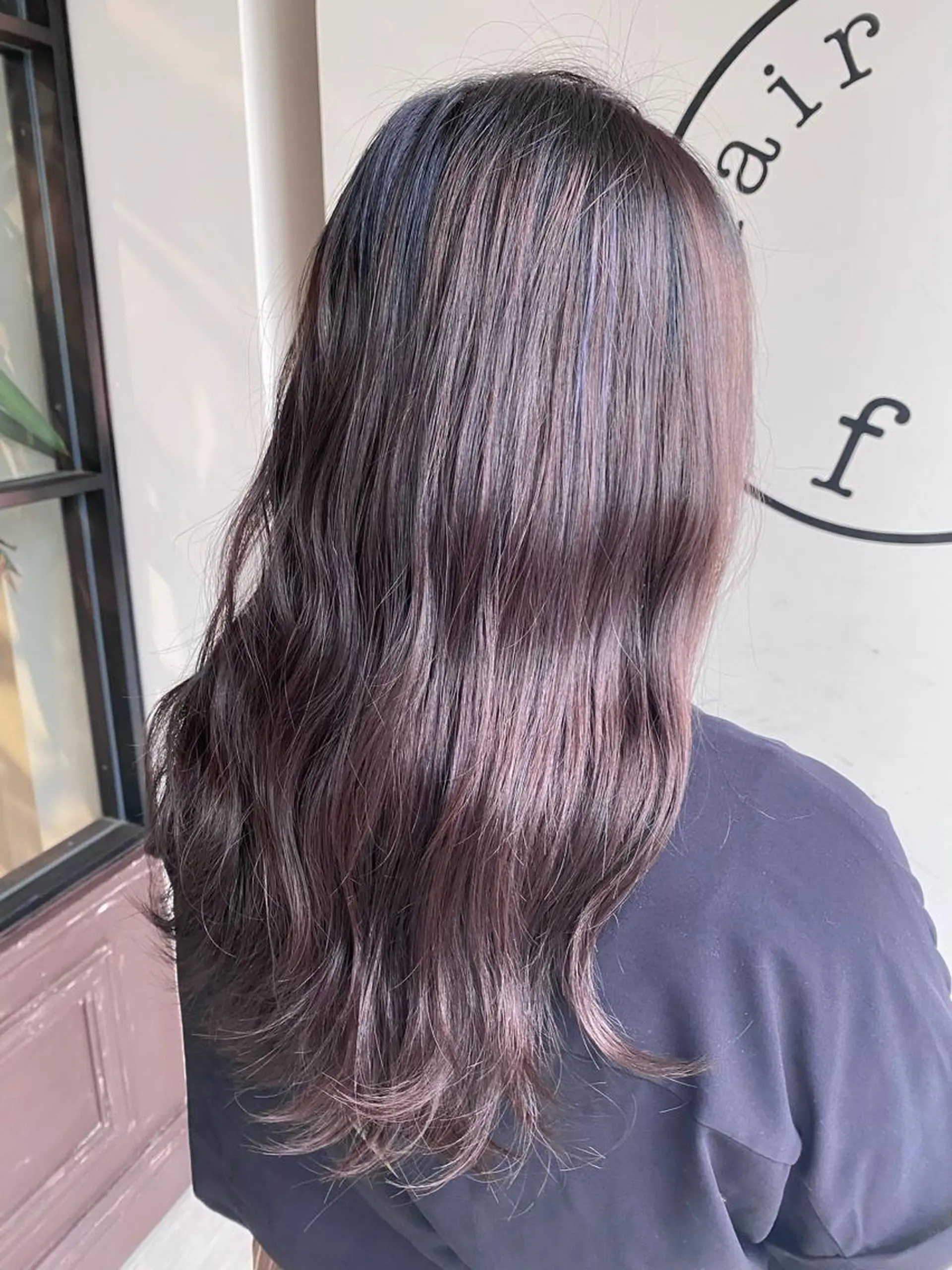 ロング カラー ラベンダーカラー ローズカラー 川越 輝梨奈のヘアスタイル